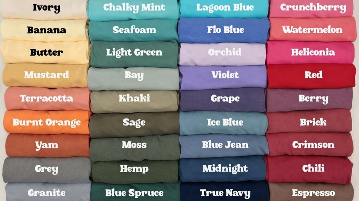 Comfort Color T-shirt Colors