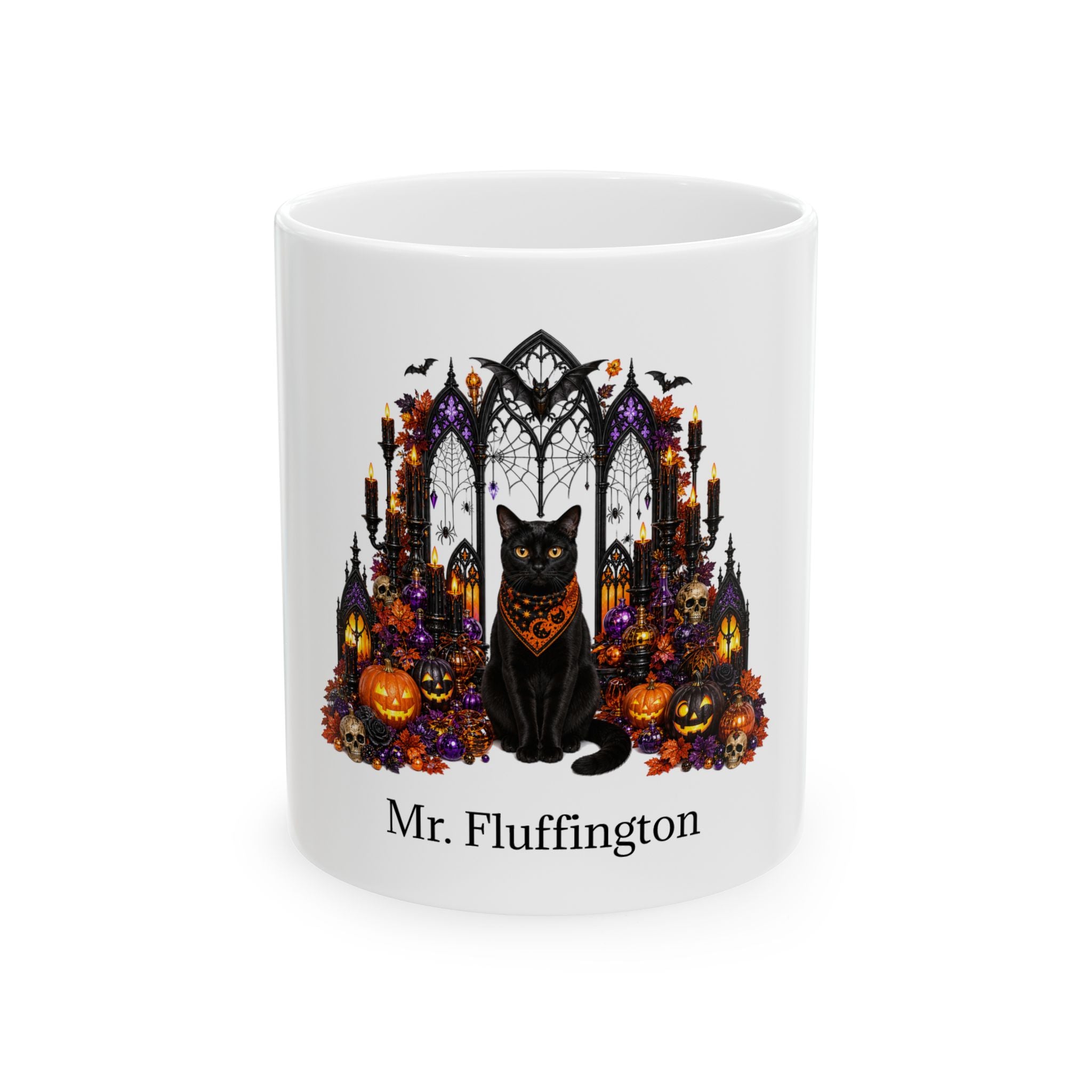 Personalized Bombay Cat Halloween Mug – Custom Name