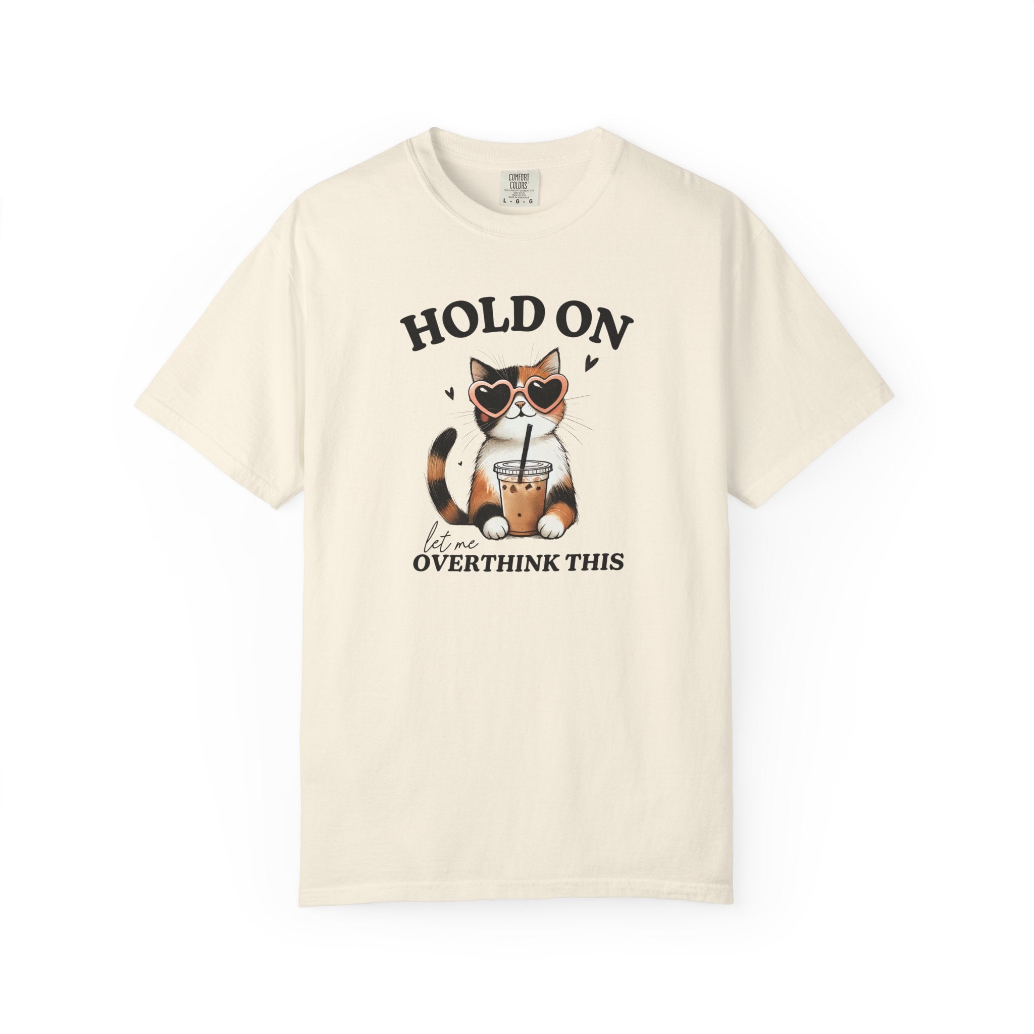 Overthinking Cat Graphic Tee – Vintage Cotton Relaxed Fit Unisex Shirt