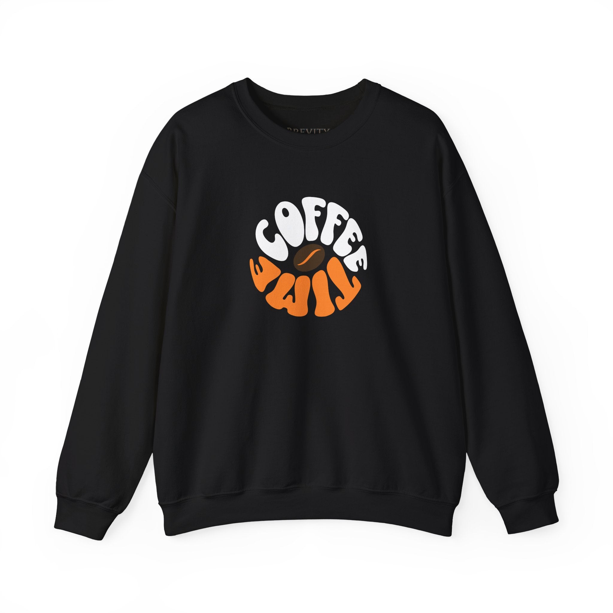 Brevity Brew Retro Coffee Time Sweatshirt – Vintage 70s Brown Unisex Crewneck