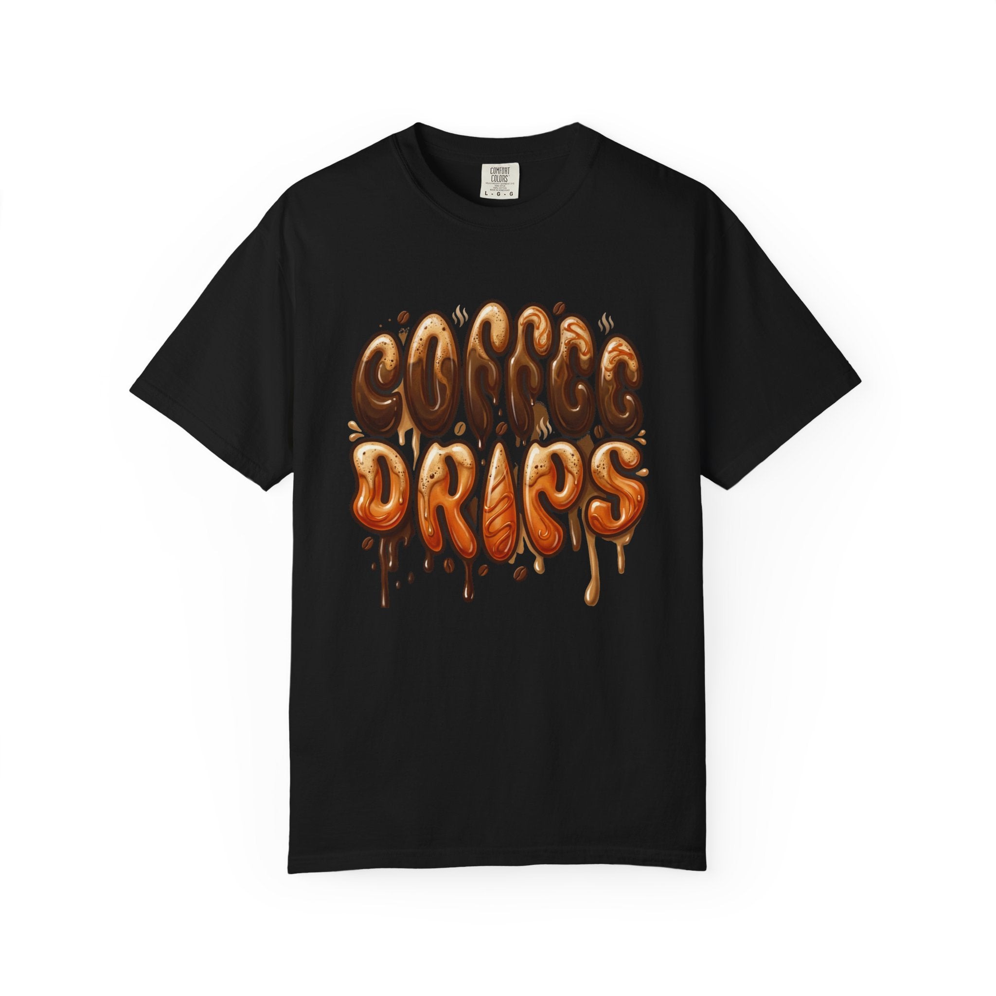 Coffee Drips Retro T-Shirt | Comfort Colors Garment Dyed Graphic Tee