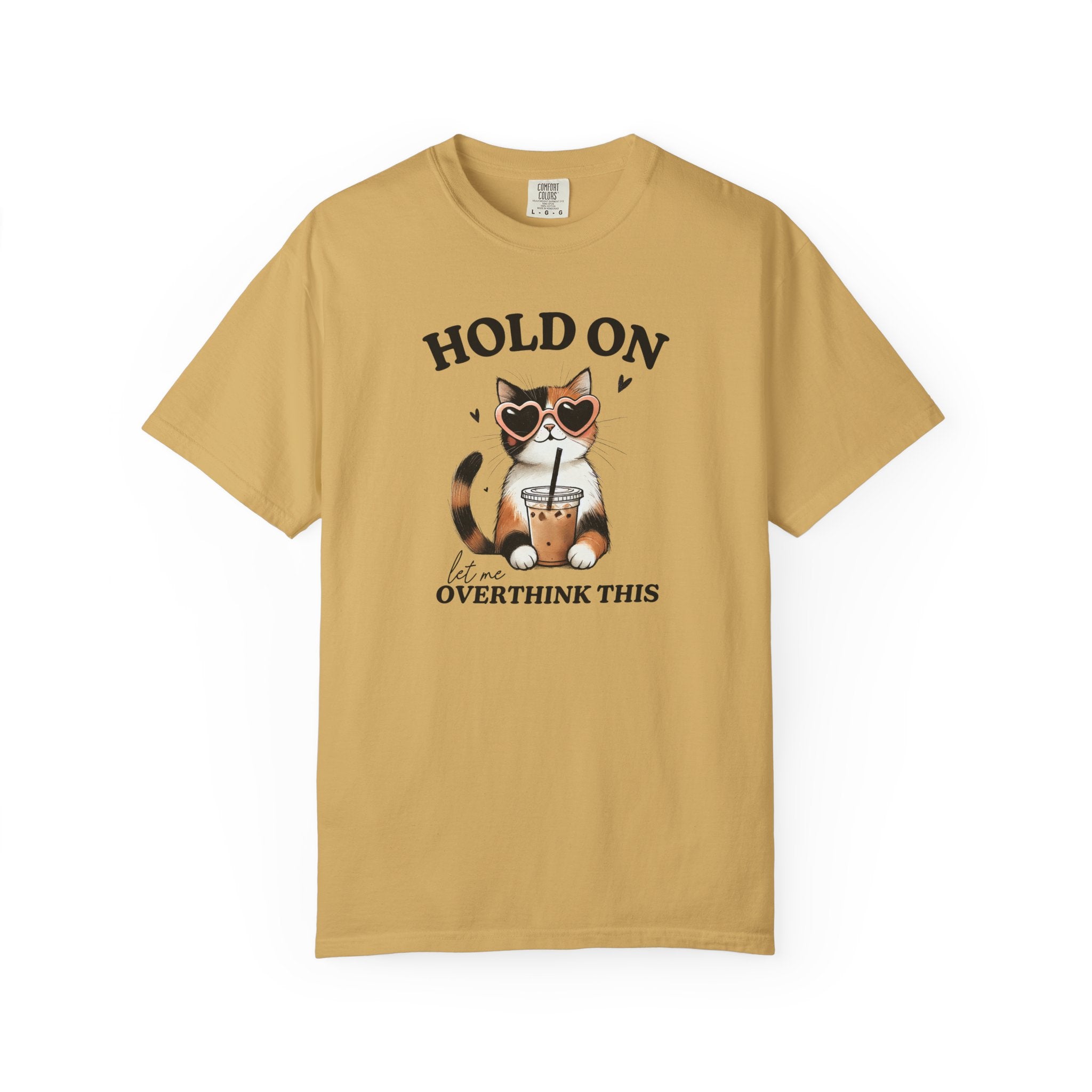 Overthinking Cat Graphic Tee – Vintage Cotton Relaxed Fit Unisex Shirt