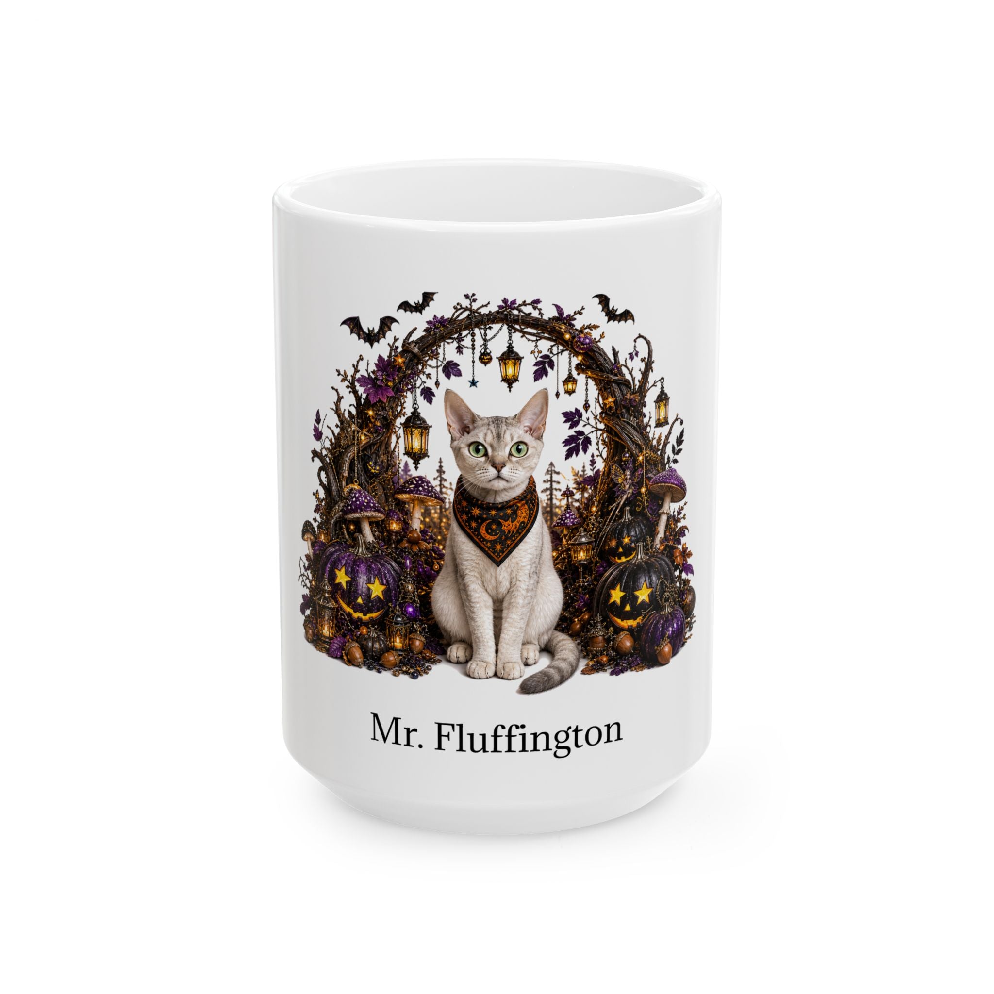 Personalized Devon Rex Cat Halloween Mug – Custom Name