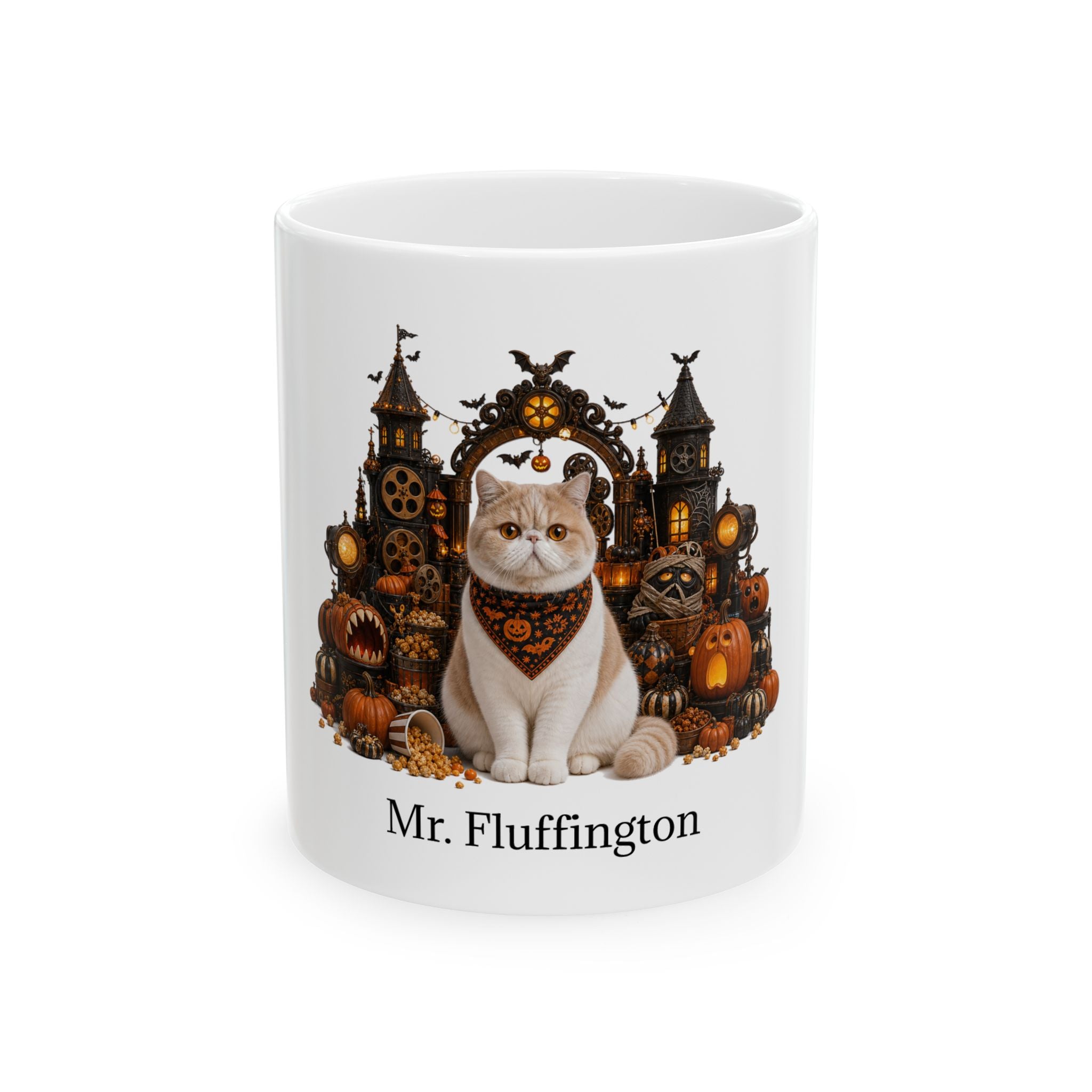 Personalized Exotic Shorthair Cat Halloween Mug – Custom Name