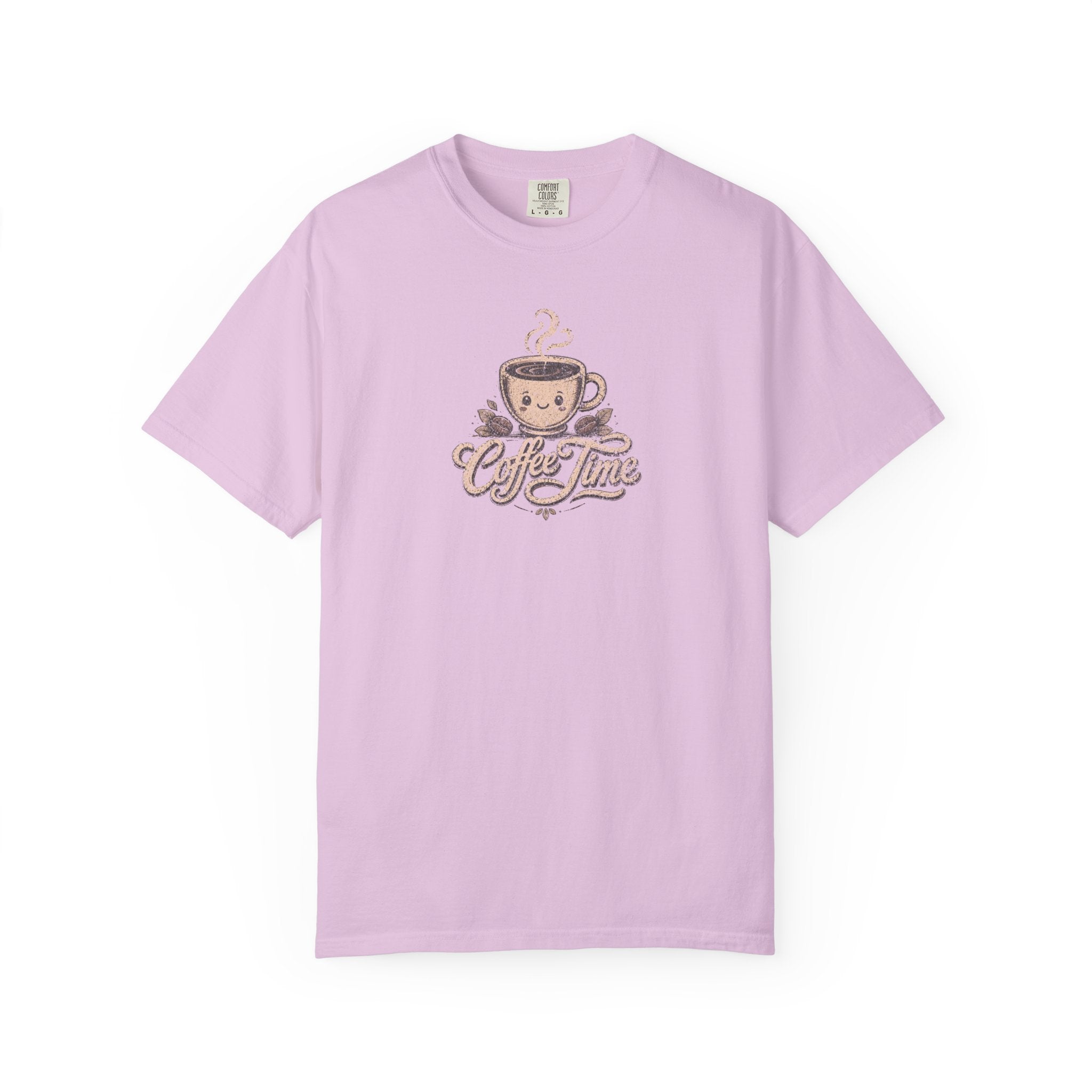 Vintage Coffee Time Heavyweight Cotton Graphic T-Shirt