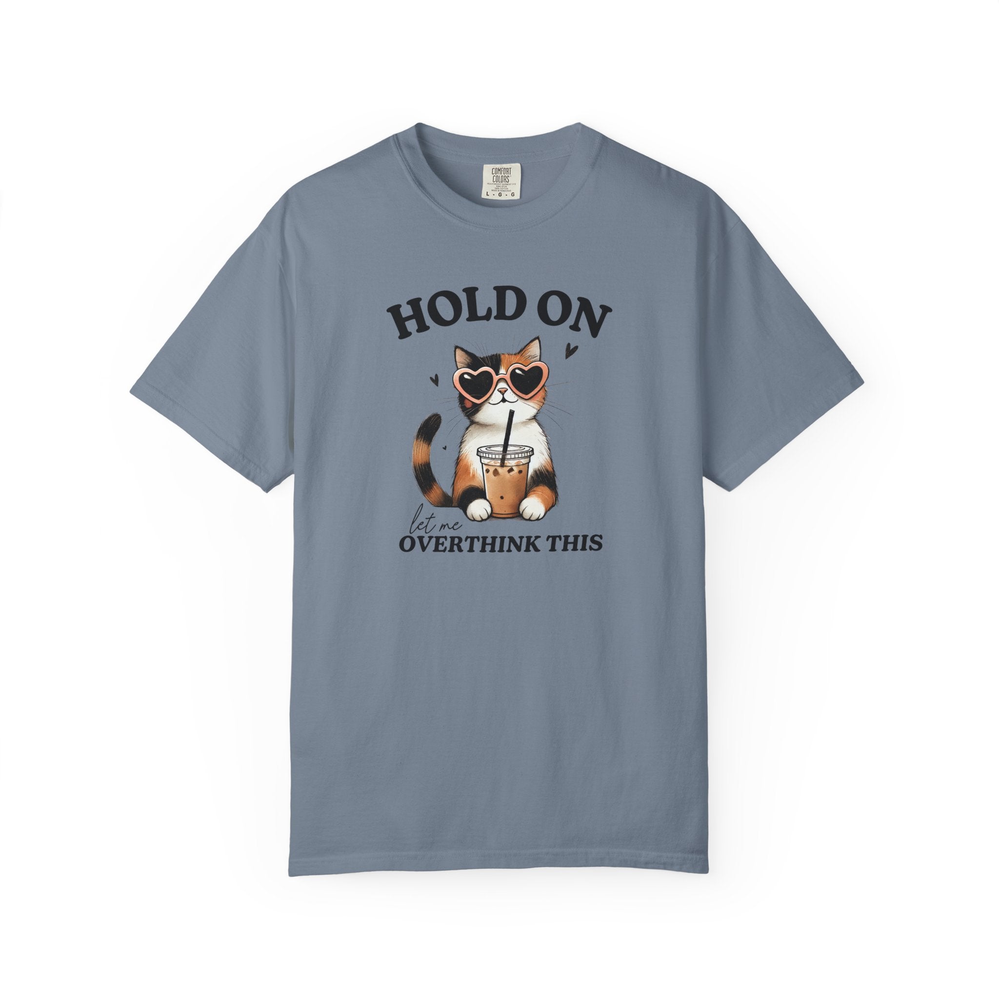 Overthinking Cat Graphic Tee – Vintage Cotton Relaxed Fit Unisex Shirt