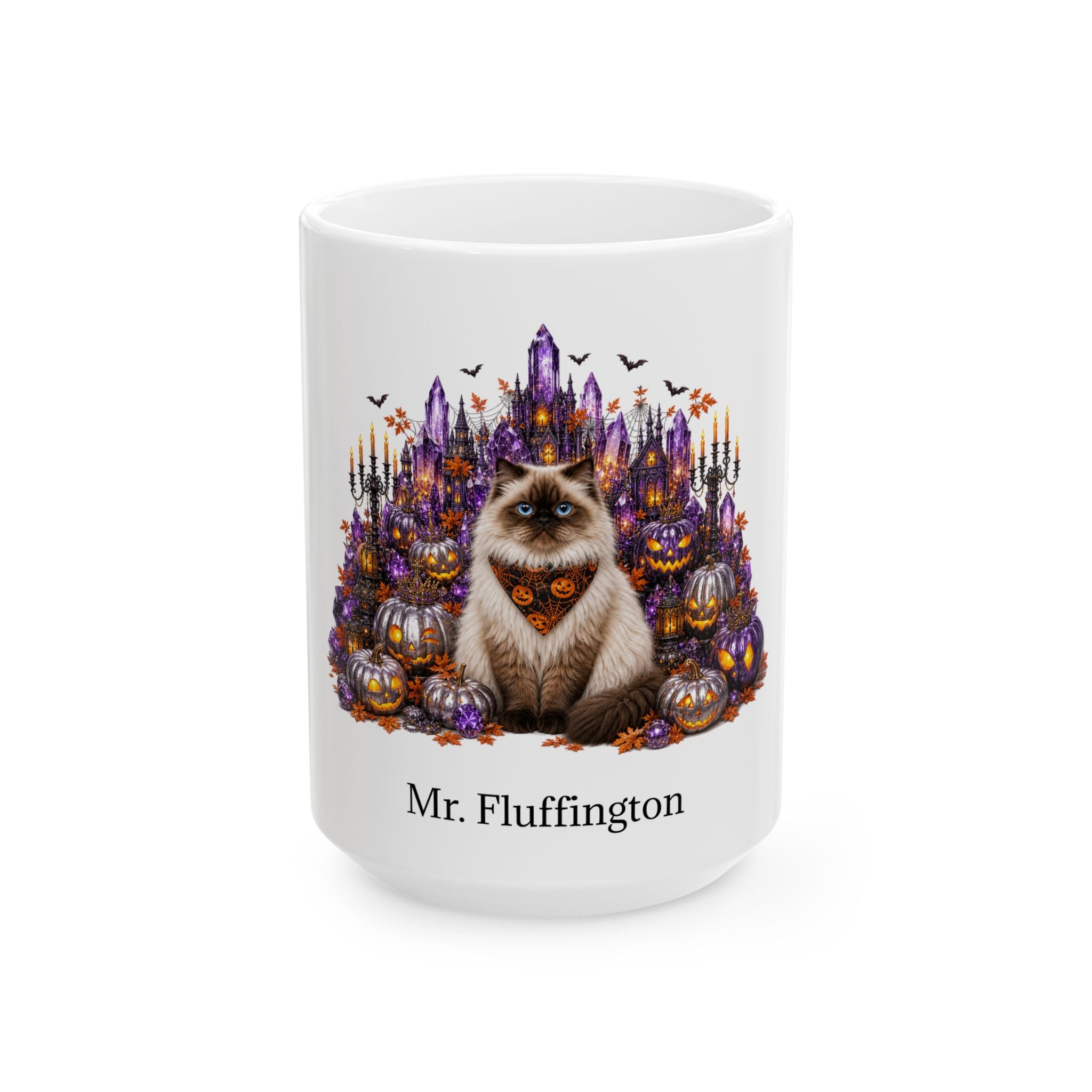 Personalized Himalayan Cat Halloween Mug – Custom Name