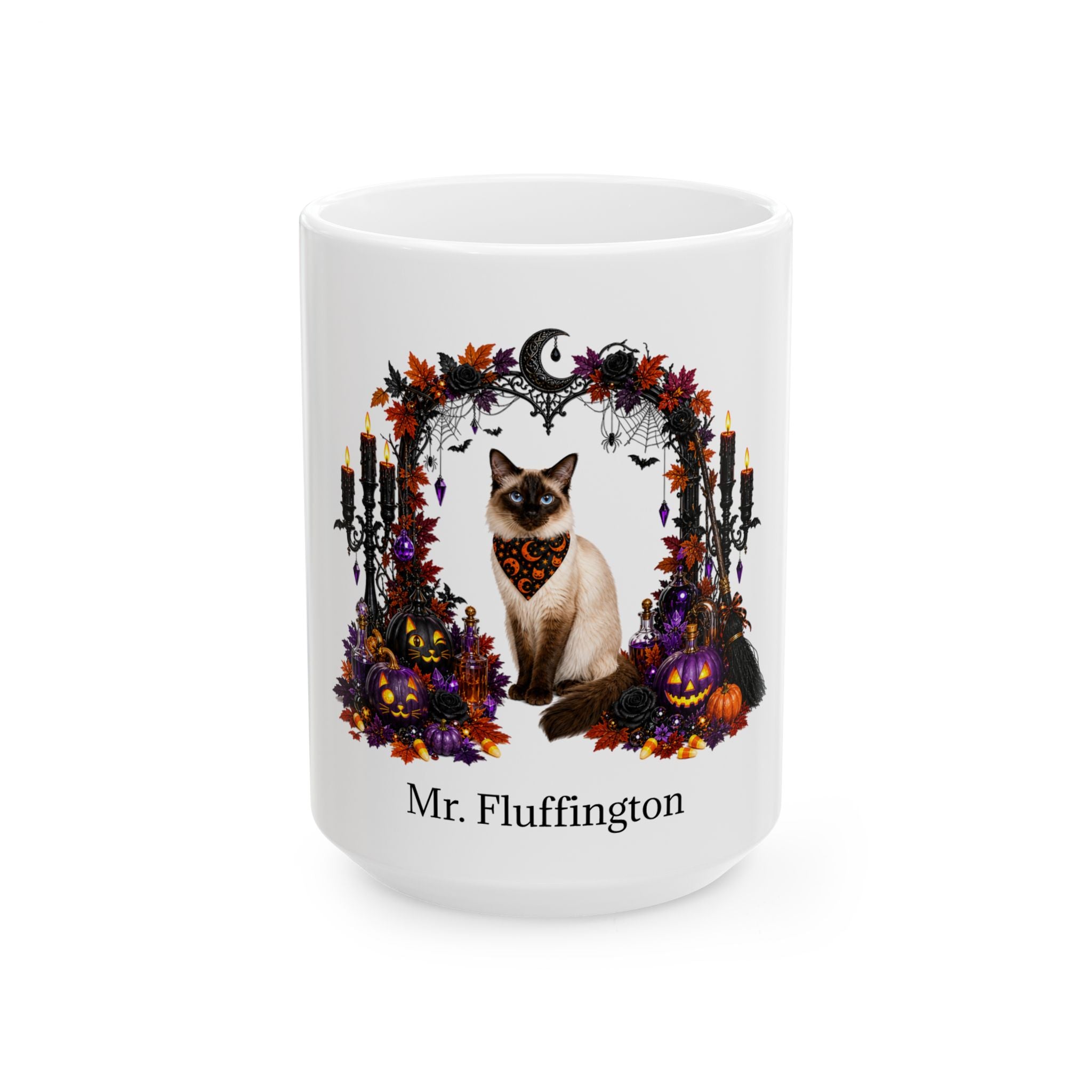 Personalized Balinese Cat Halloween Mug – Custom Name