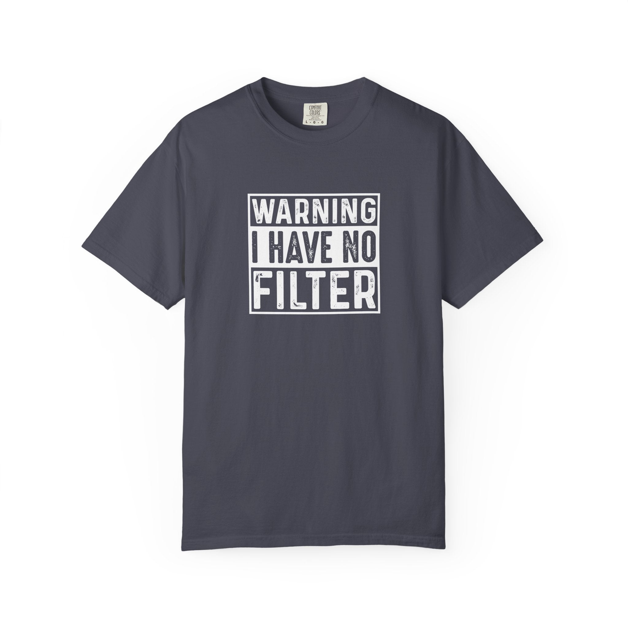 Brevity Brew No Filter Sarcastic Graphic Tee, Heavyweight Cotton Shirt
