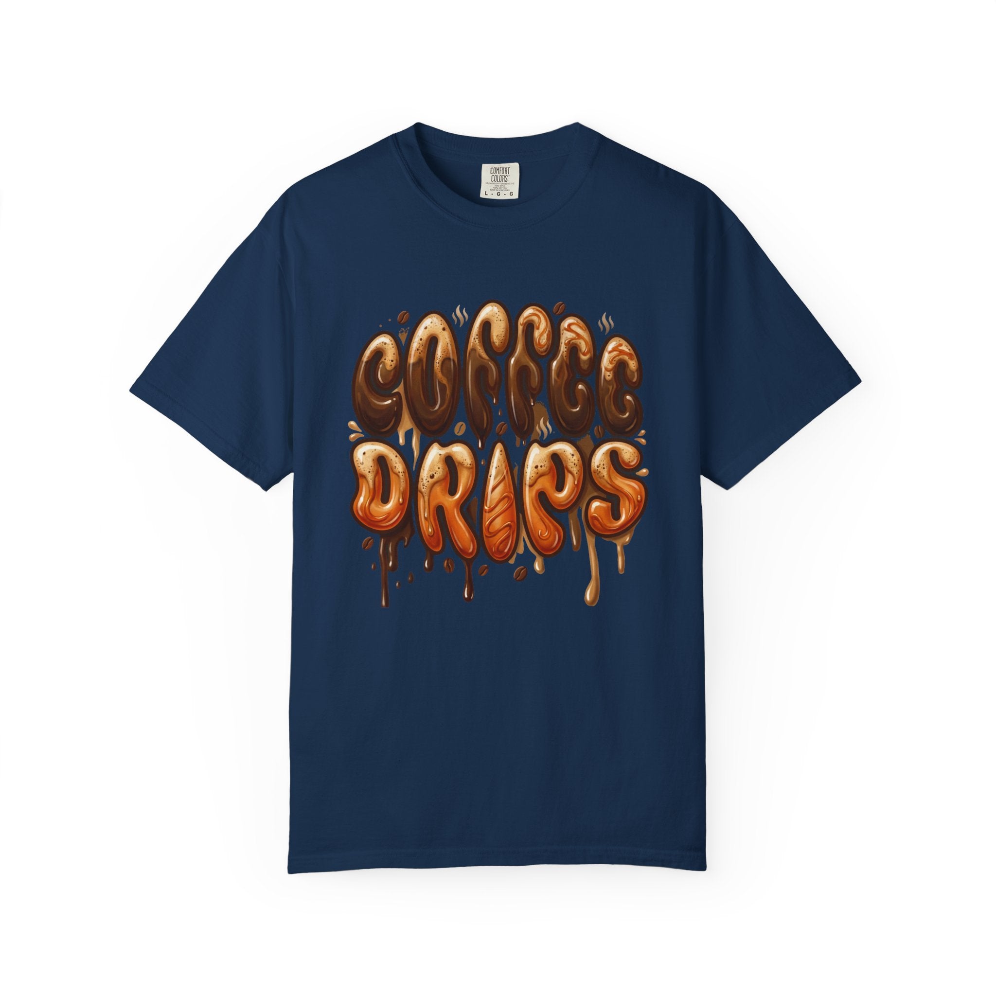 Coffee Drips Retro T-Shirt | Comfort Colors Garment Dyed Graphic Tee