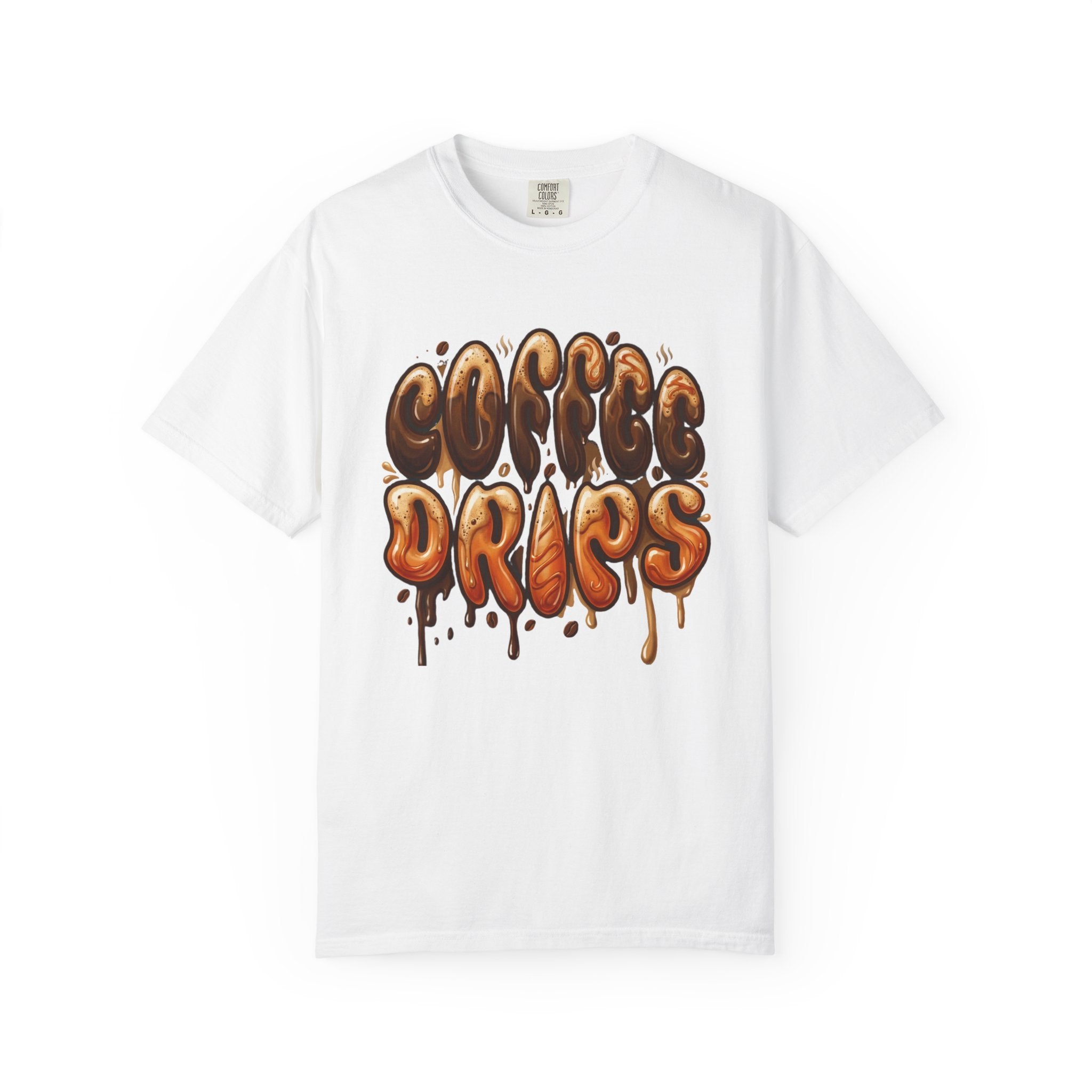 Coffee Drips Retro T-Shirt | Comfort Colors Garment Dyed Graphic Tee