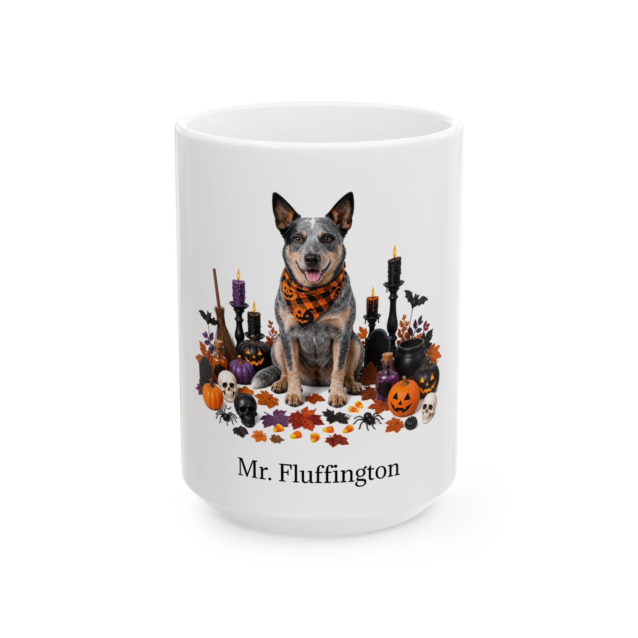 Personalized Australian Cattle Dog Halloween mug, alternate product view