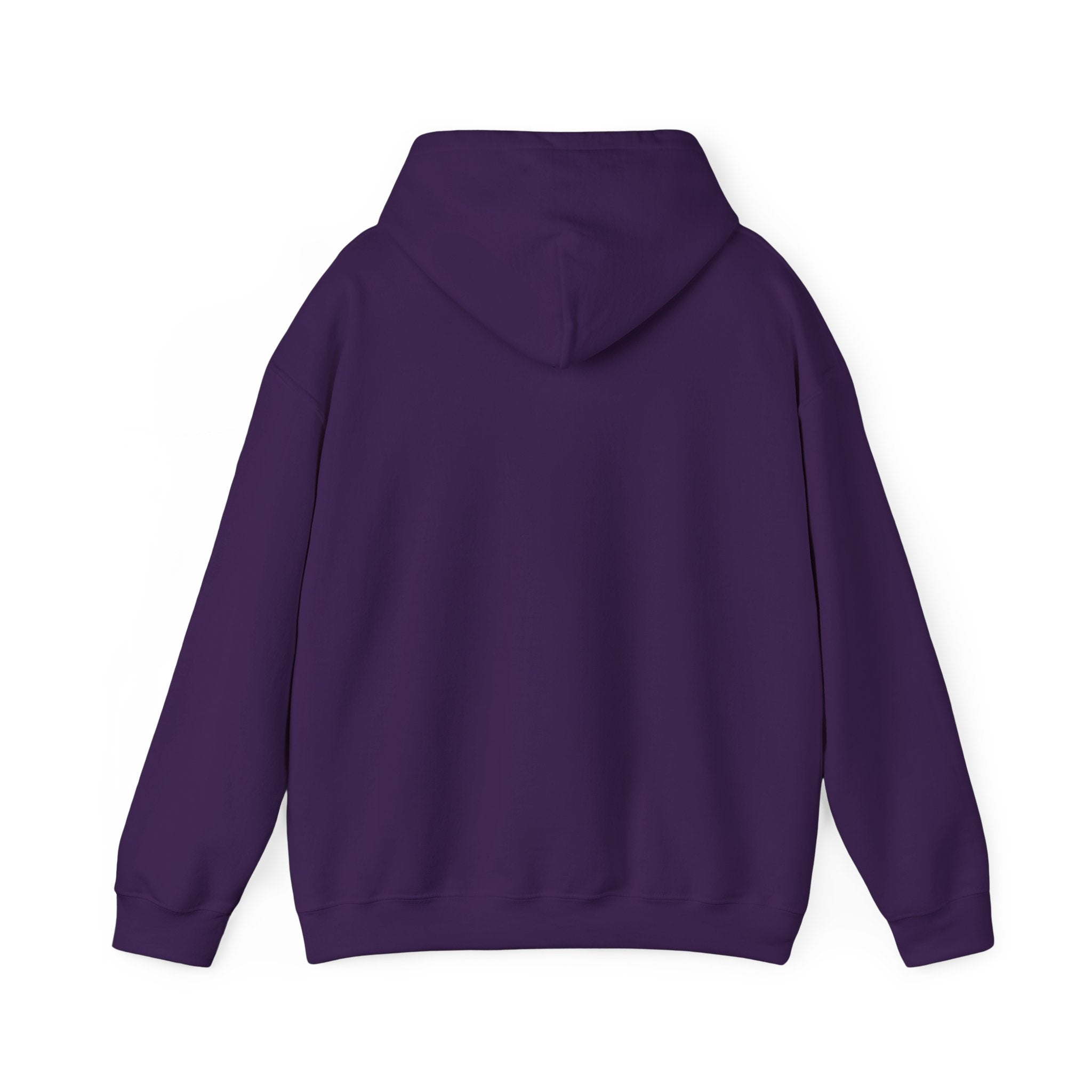 A purple hoodie with a hood and long sleeves.