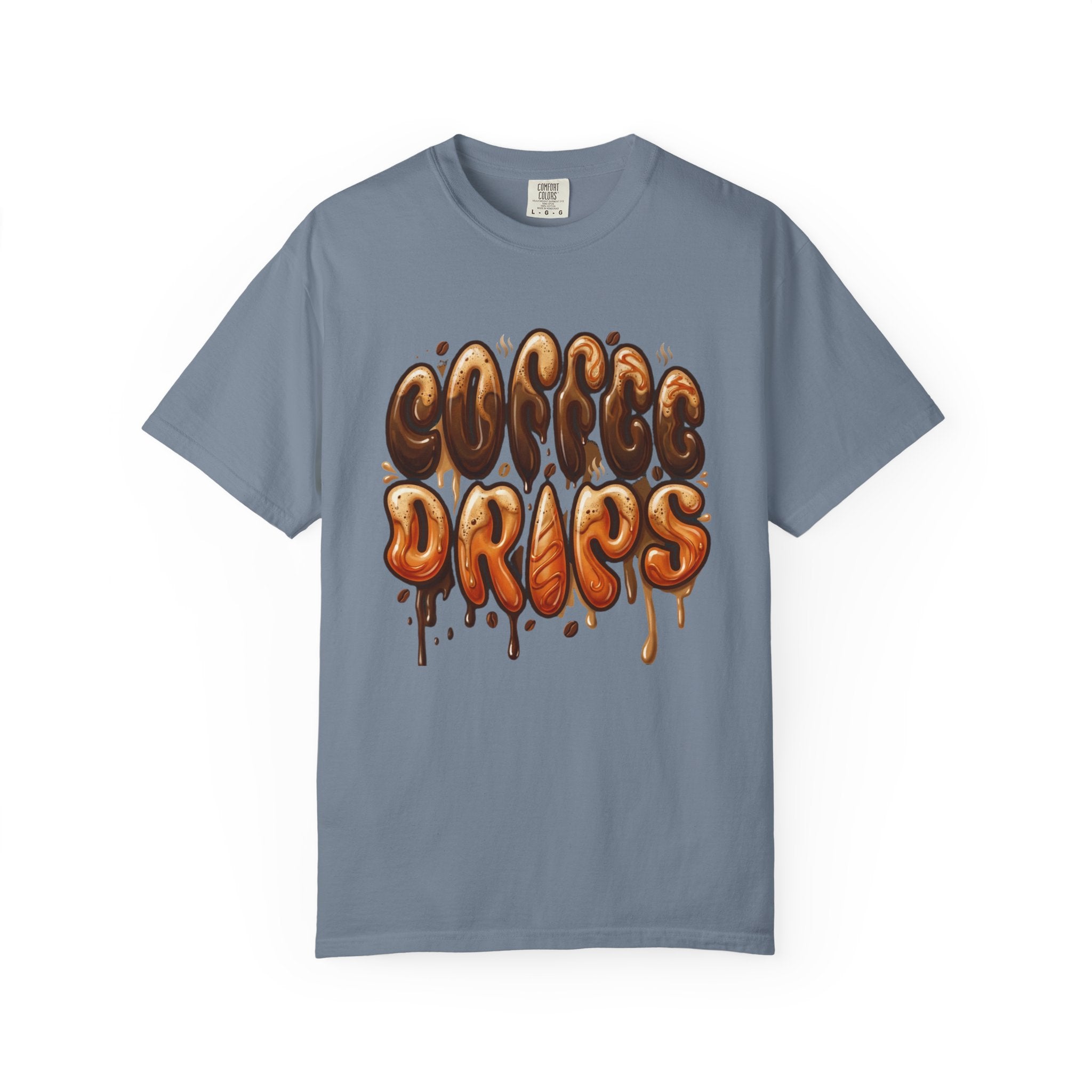 Coffee Drips Retro T-Shirt | Comfort Colors Garment Dyed Graphic Tee