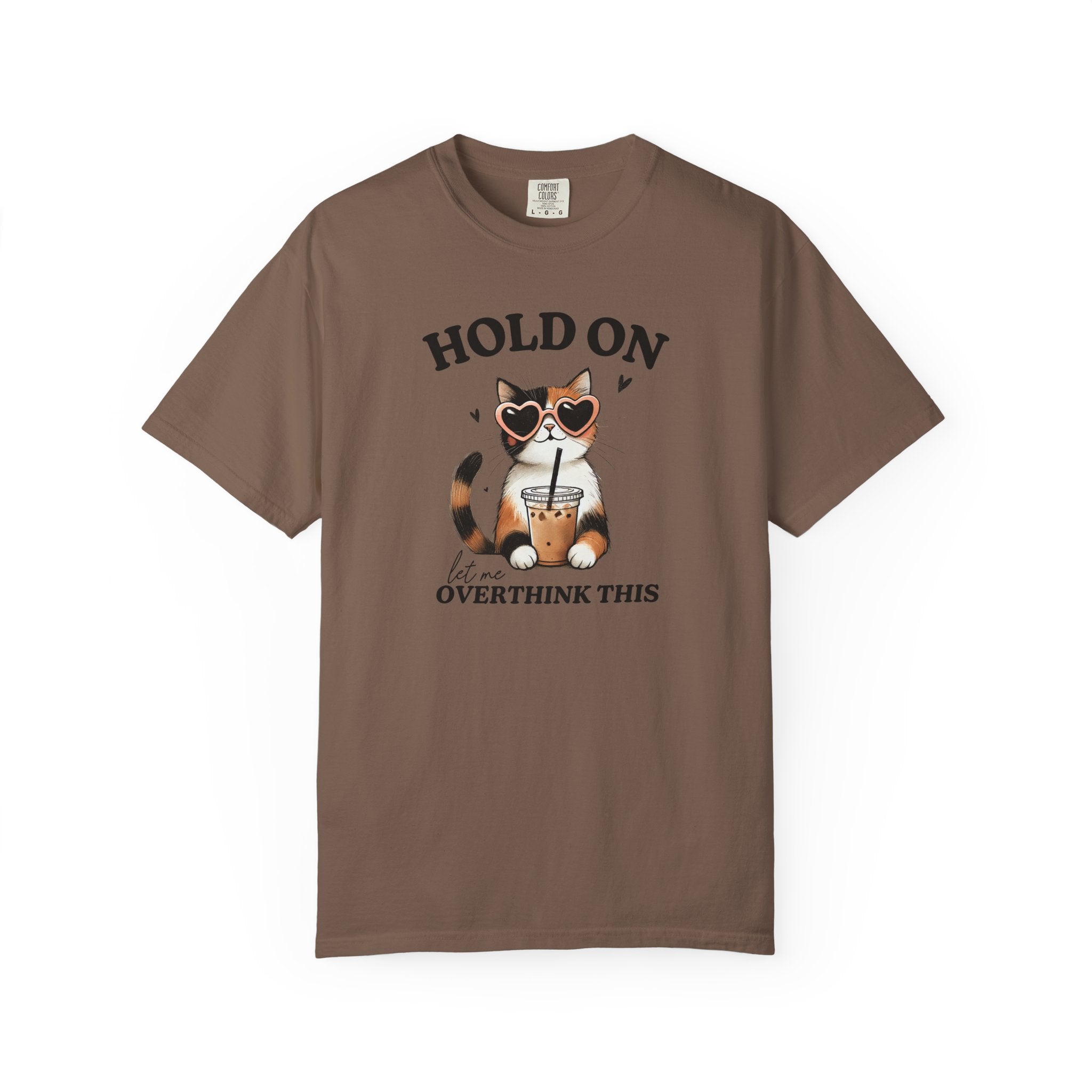 Overthinking Cat Graphic Tee – Vintage Cotton Relaxed Fit Unisex Shirt