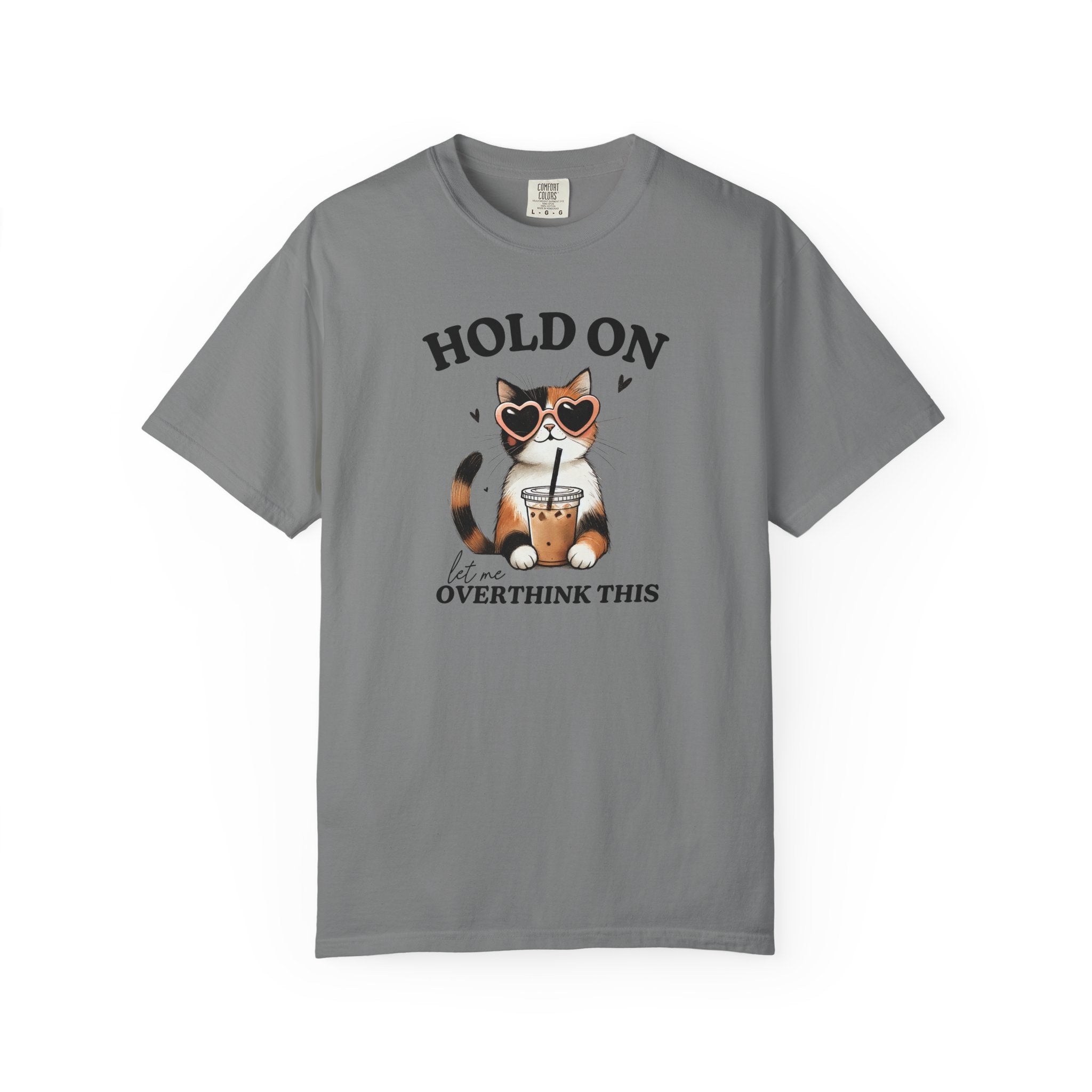 Overthinking Cat Graphic Tee – Vintage Cotton Relaxed Fit Unisex Shirt