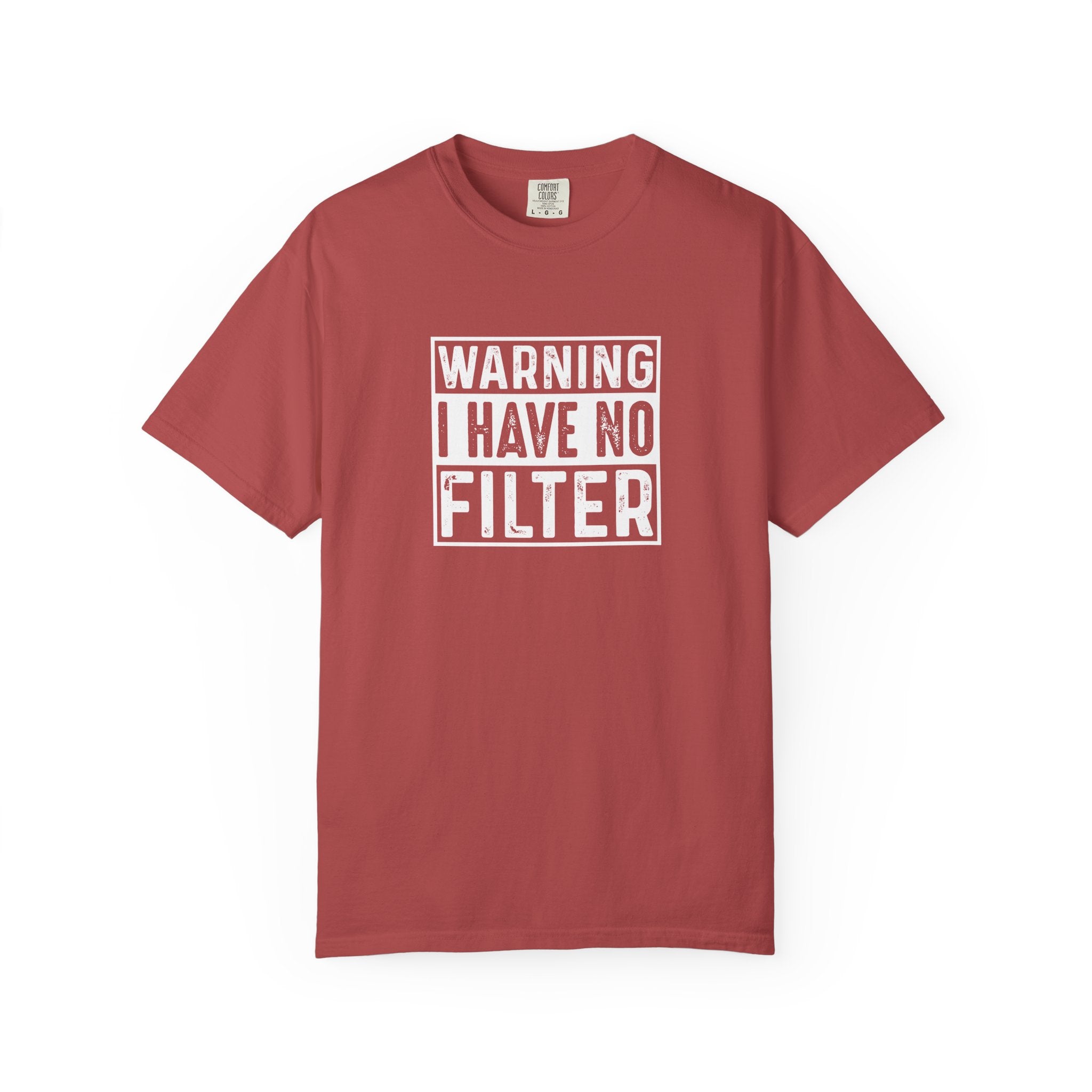 Brevity Brew No Filter Sarcastic Graphic Tee, Heavyweight Cotton Shirt