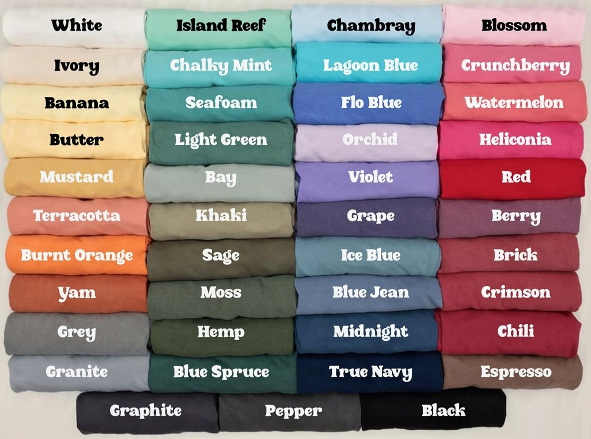 Comfort Color T-shirt Colors