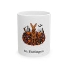 Personalized Cirneco dell’Etna dog Halloween mug, 15oz white ceramic, with custom pet name on front