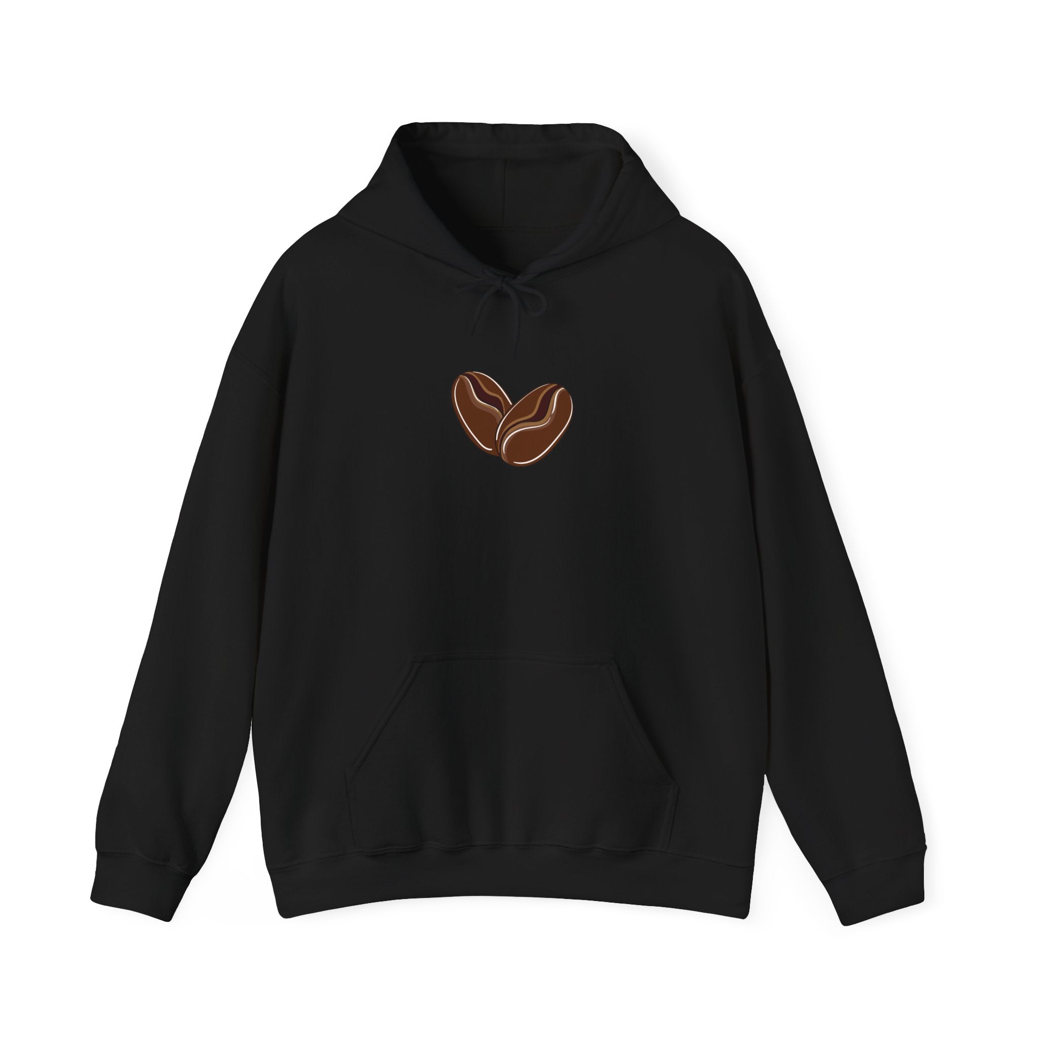 Coffee Bean Heart Hoodie | Minimalist Espresso Graphic Pullover | Cute Coffee Lover Gift | Aesthetic Cozy Sweatshirt