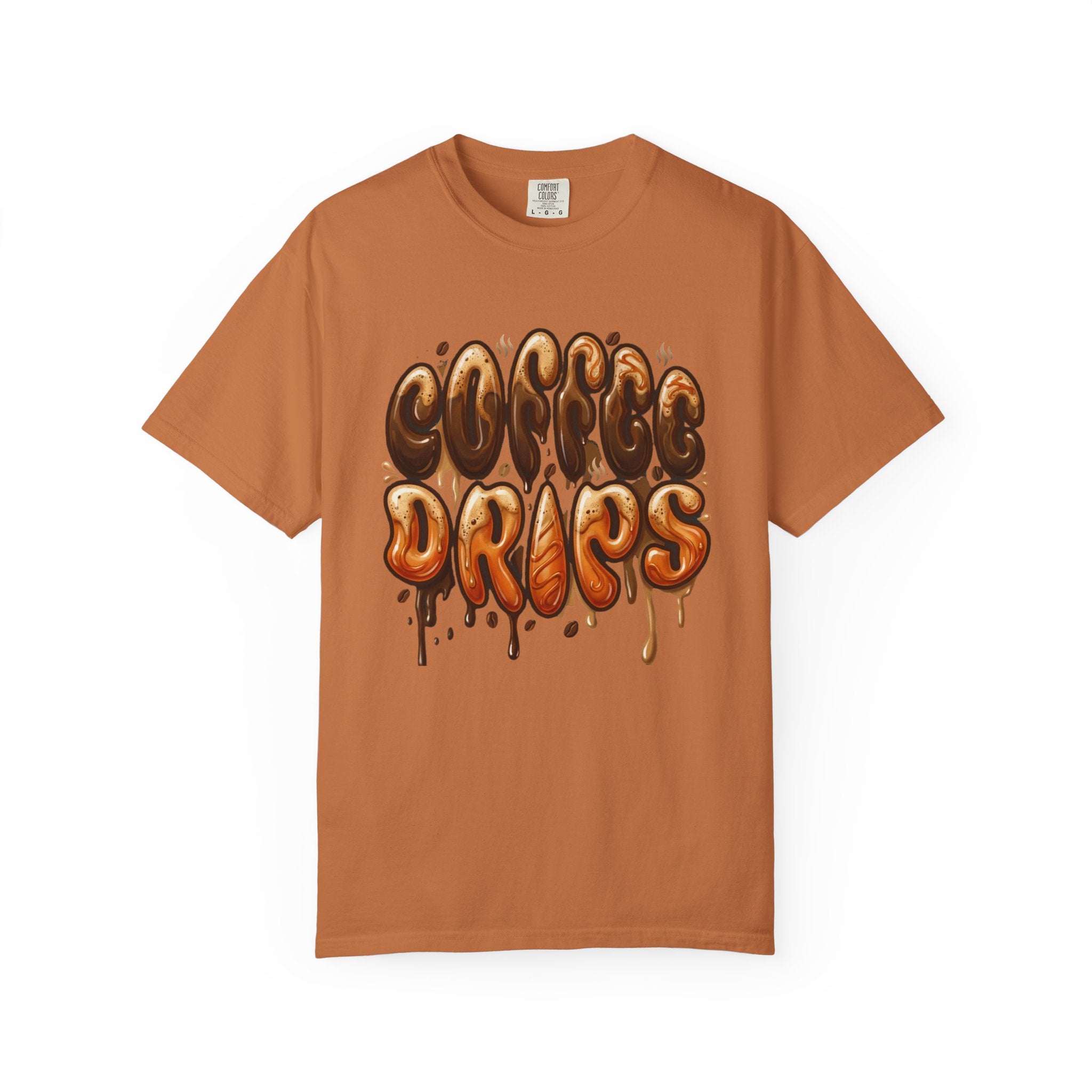 Coffee Drips Retro T-Shirt | Comfort Colors Garment Dyed Graphic Tee