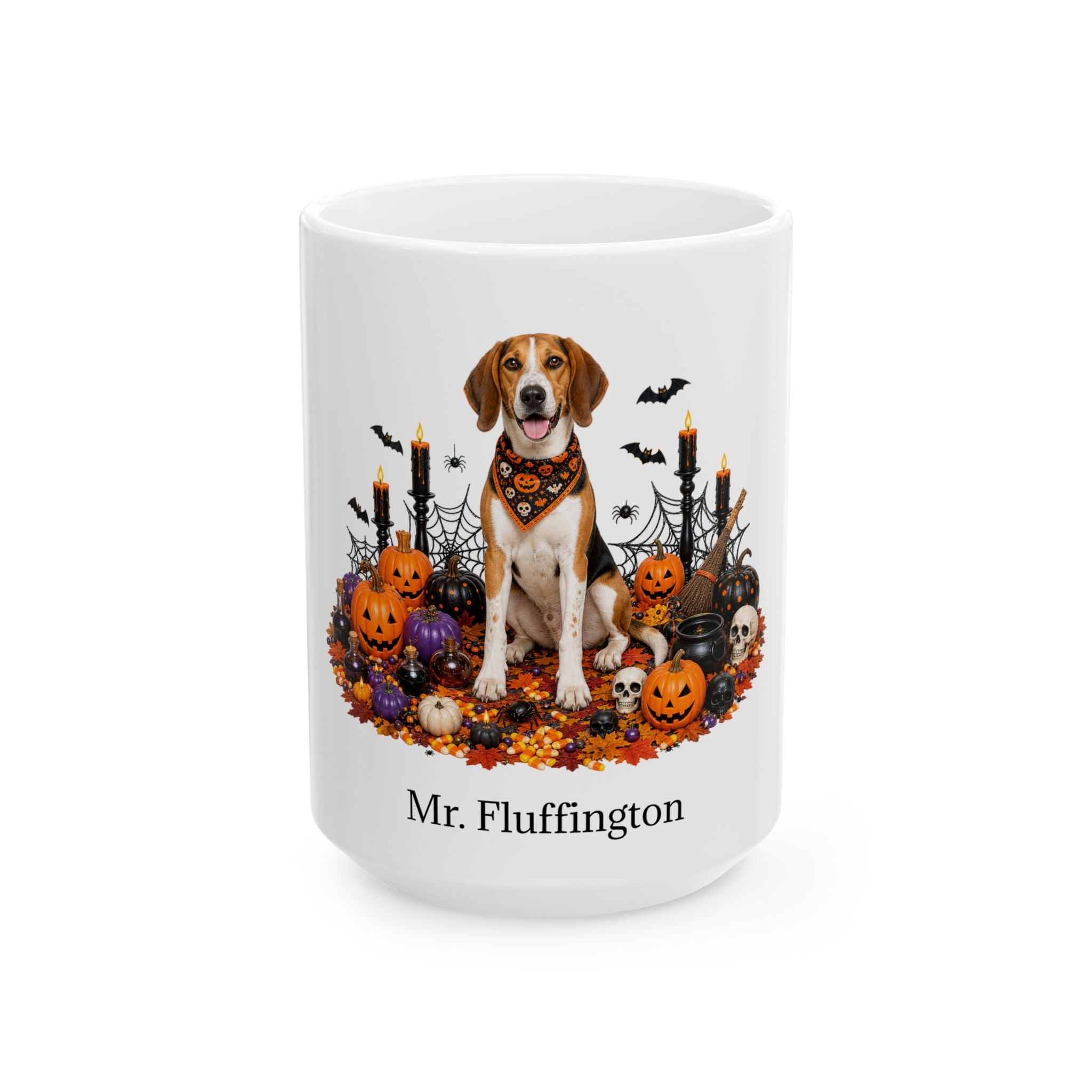 Personalized Harrier Halloween mug, alternate product view