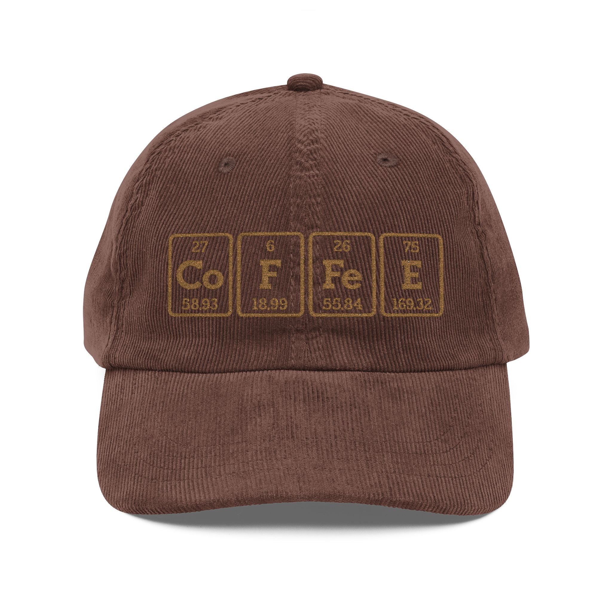Brevity Brew Vintage Corduroy Cap – Adjustable 6-Panel Embroidered Hat