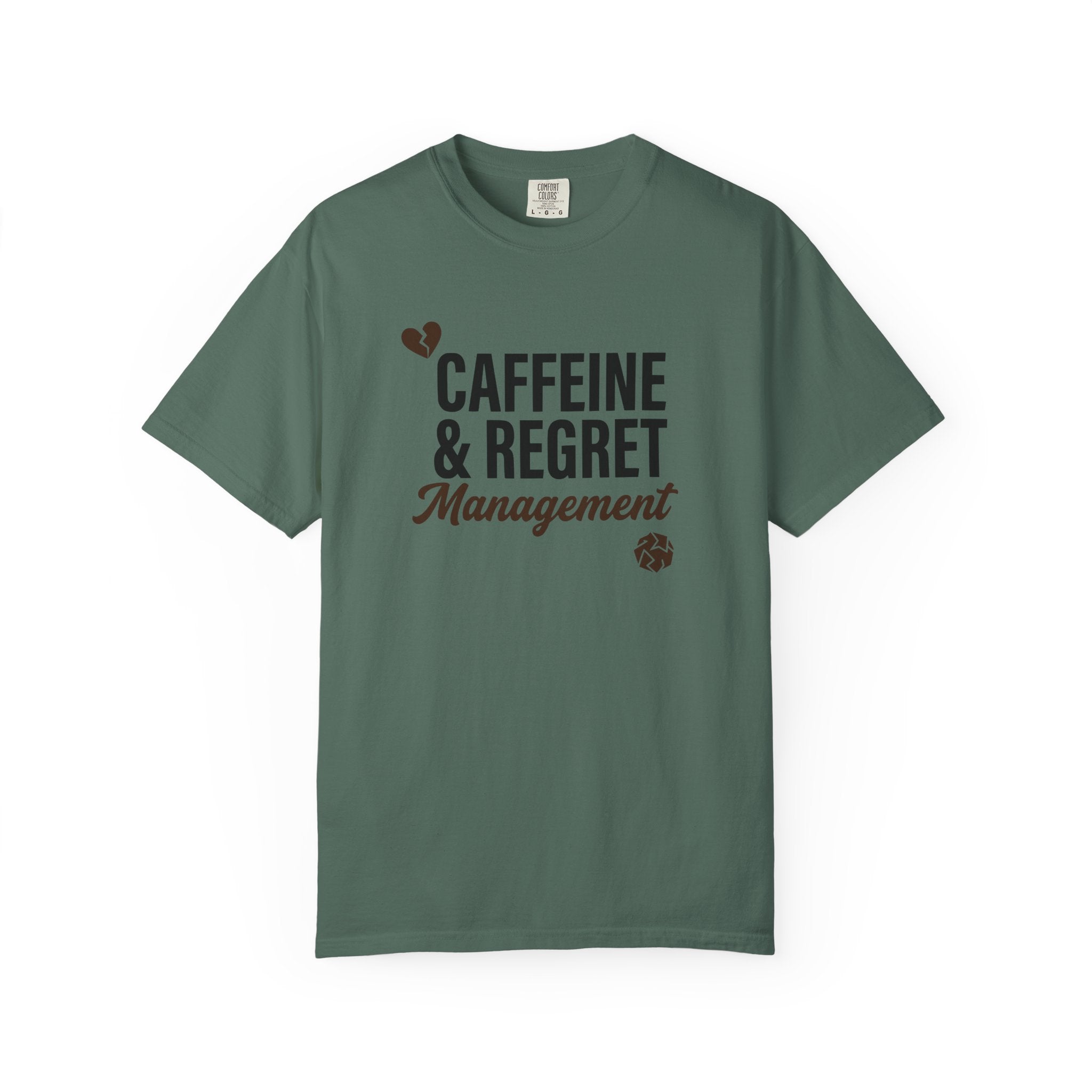 Caffeine & Regret Management T-Shirt | Vintage Garment-Dyed Relaxed Tee