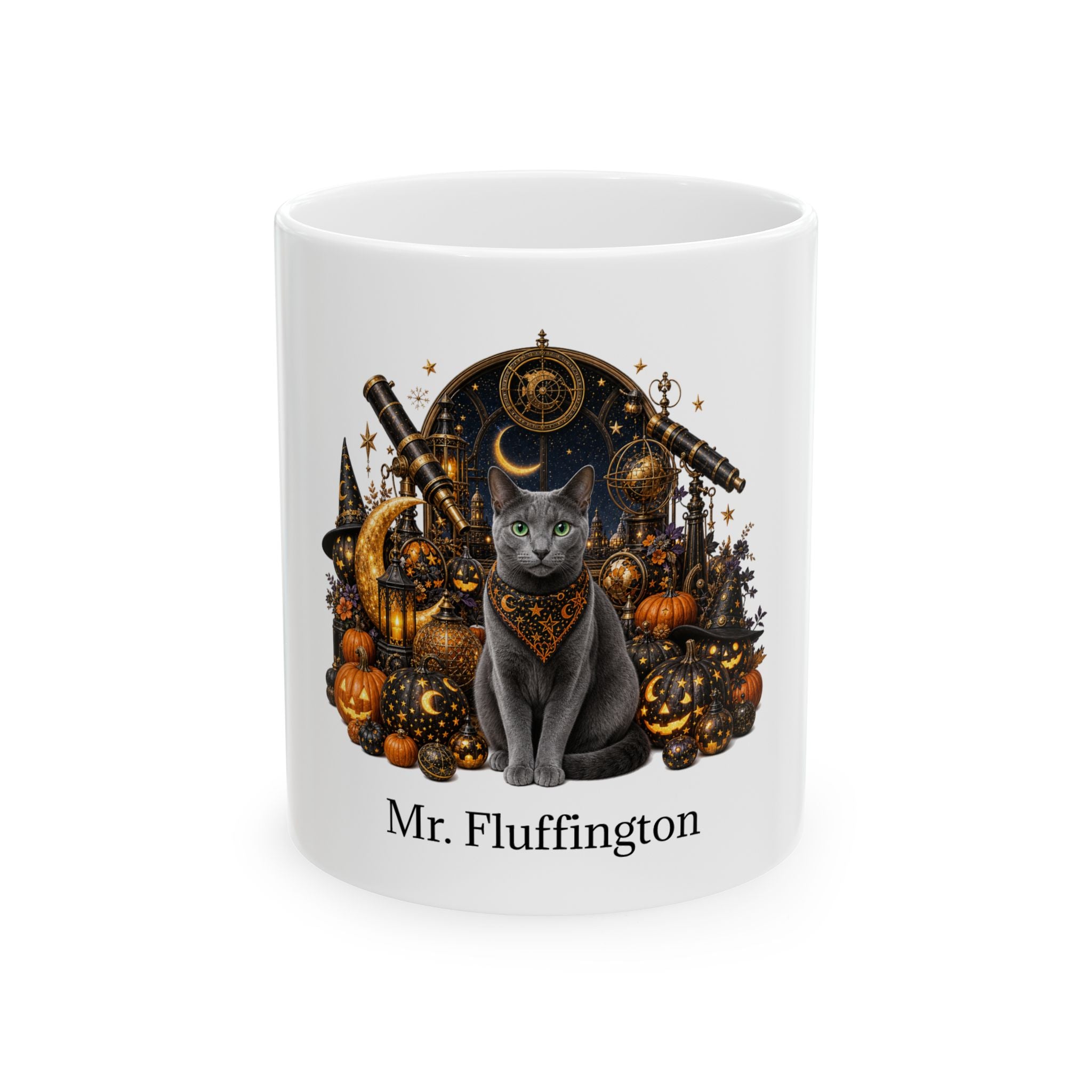 Personalized Korat Cat Halloween Mug – Custom Name