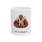 Personalized Welsh Springer Spaniel dog Halloween mug, 15oz white ceramic, with custom pet name on front