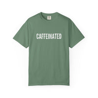 Caffeinated T-Shirt | Comfort Colors 1717 | Minimalist Coffee Box Logo Tee