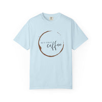 But First Coffee T-Shirt | Comfort Colors 1717 | Retro Circle Logo Graphic Tee
