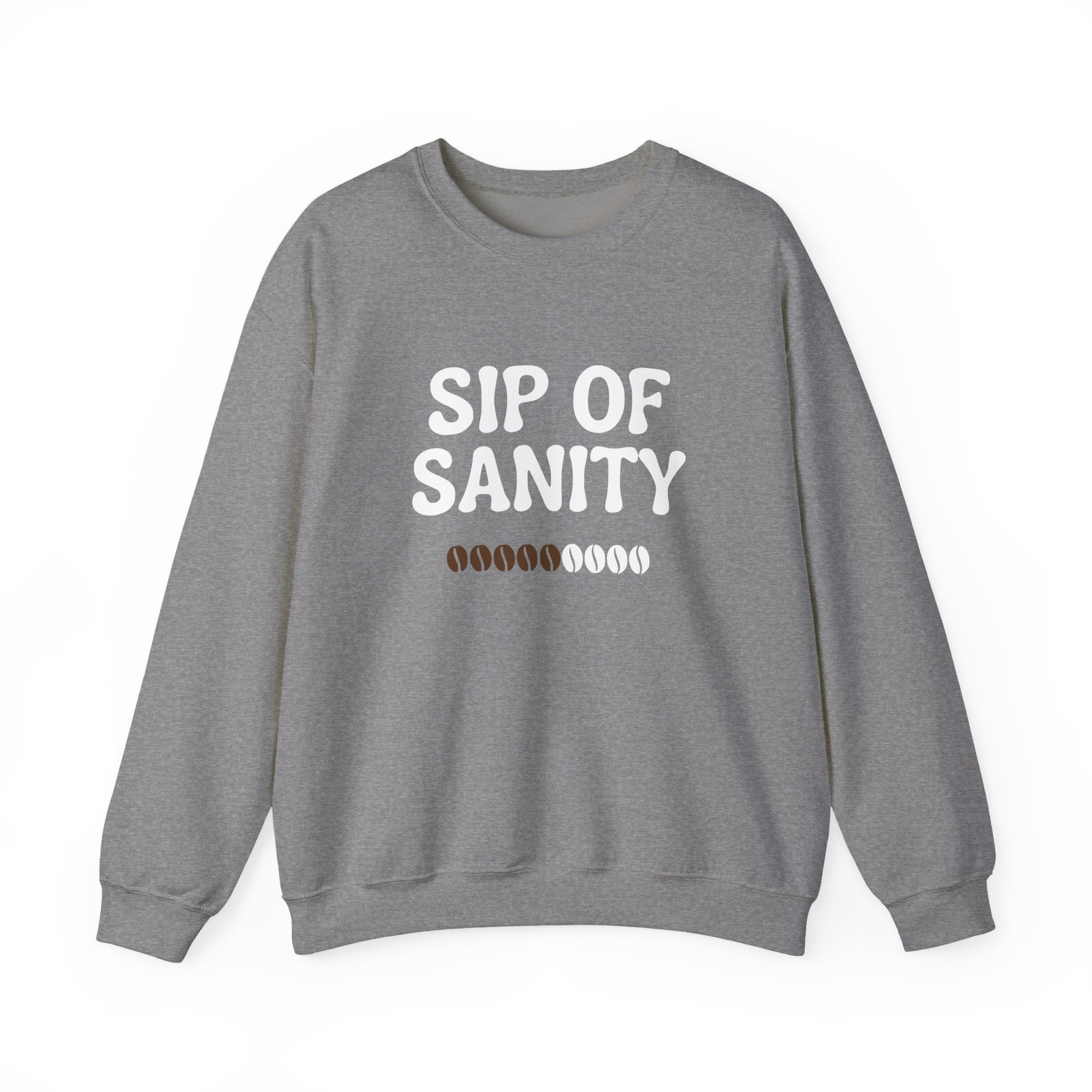 Sip Of Sanity Funny Coffee Sweatshirt | Gildan 18000 Unisex Fleece Crewneck