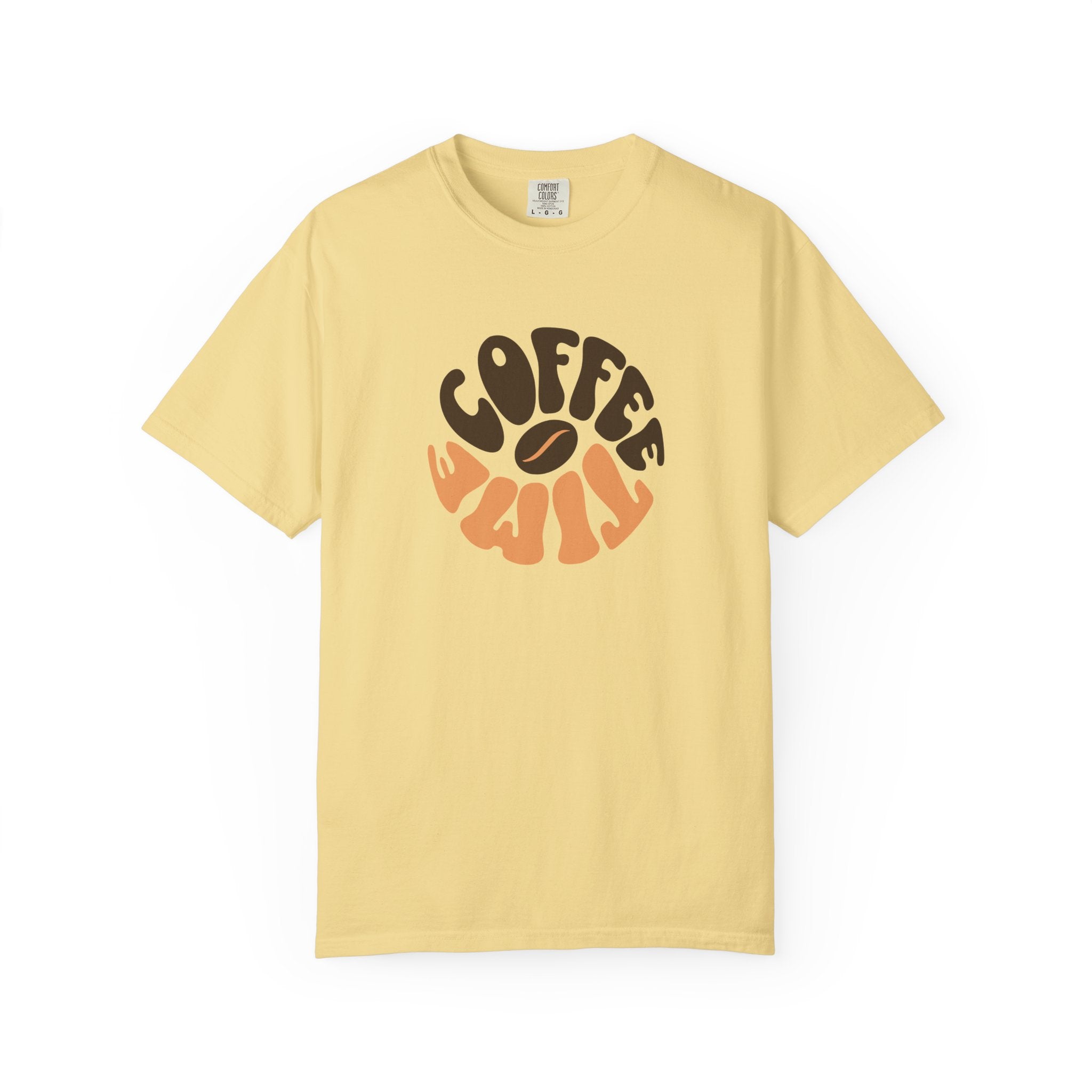 Coffee Time T-Shirt | Comfort Colors 1717 | Retro Sunrise Caffeine Tee