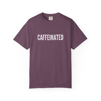 Caffeinated T-Shirt | Comfort Colors 1717 | Minimalist Coffee Box Logo Tee
