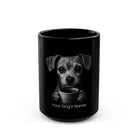 Personalized Chiweenie black ceramic coffee mug with custom dog name