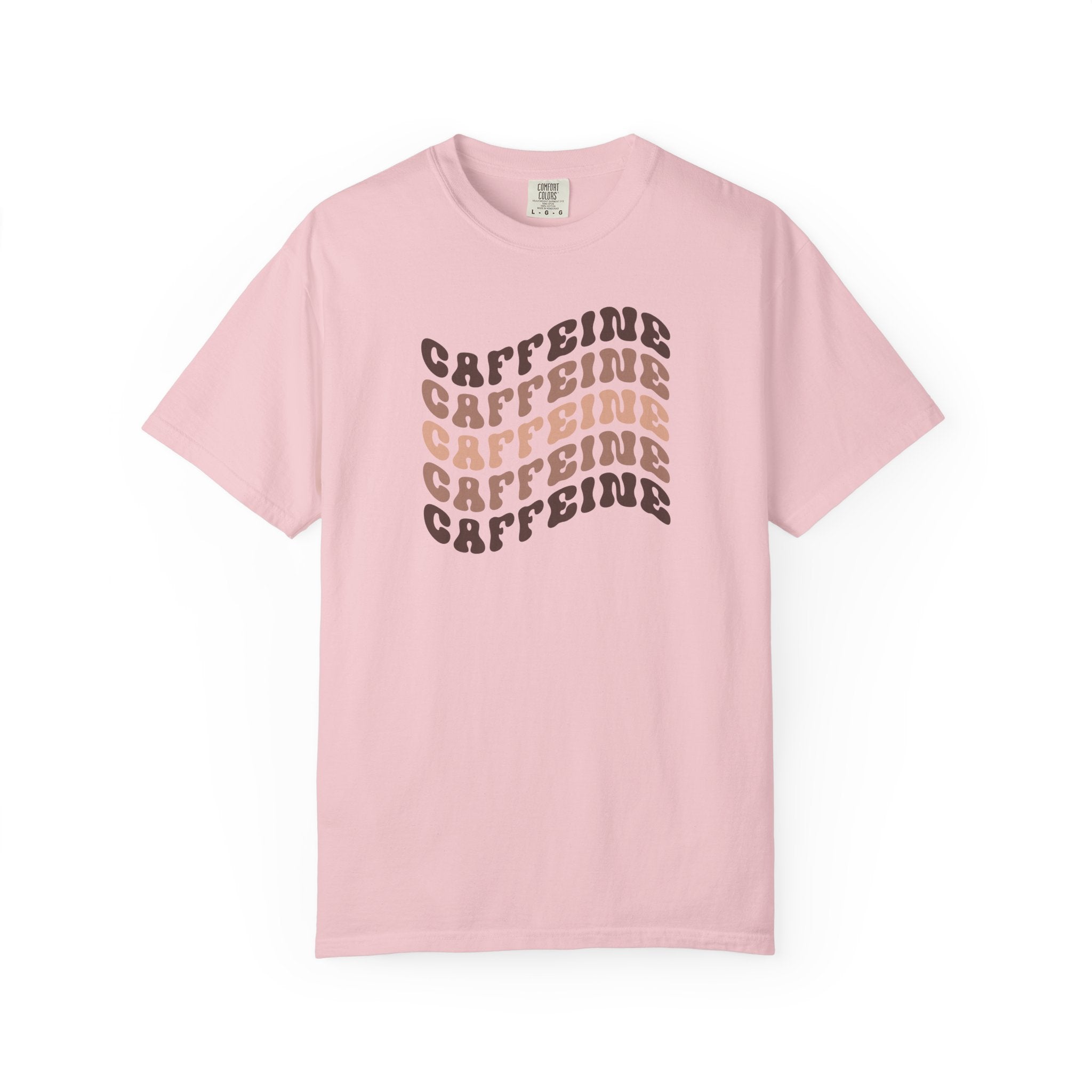 Caffeine Wave T-Shirt | Retro Caffeine Wave T-Shirt | Comfort Colors 1717 | Wavy Text Coffee Lover Gift
