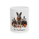 Personalized Australian Cattle Dog Halloween mug with custom dog name, front product view