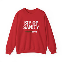 Sip Of Sanity Funny Coffee Sweatshirt | Gildan 18000 Unisex Fleece Crewneck