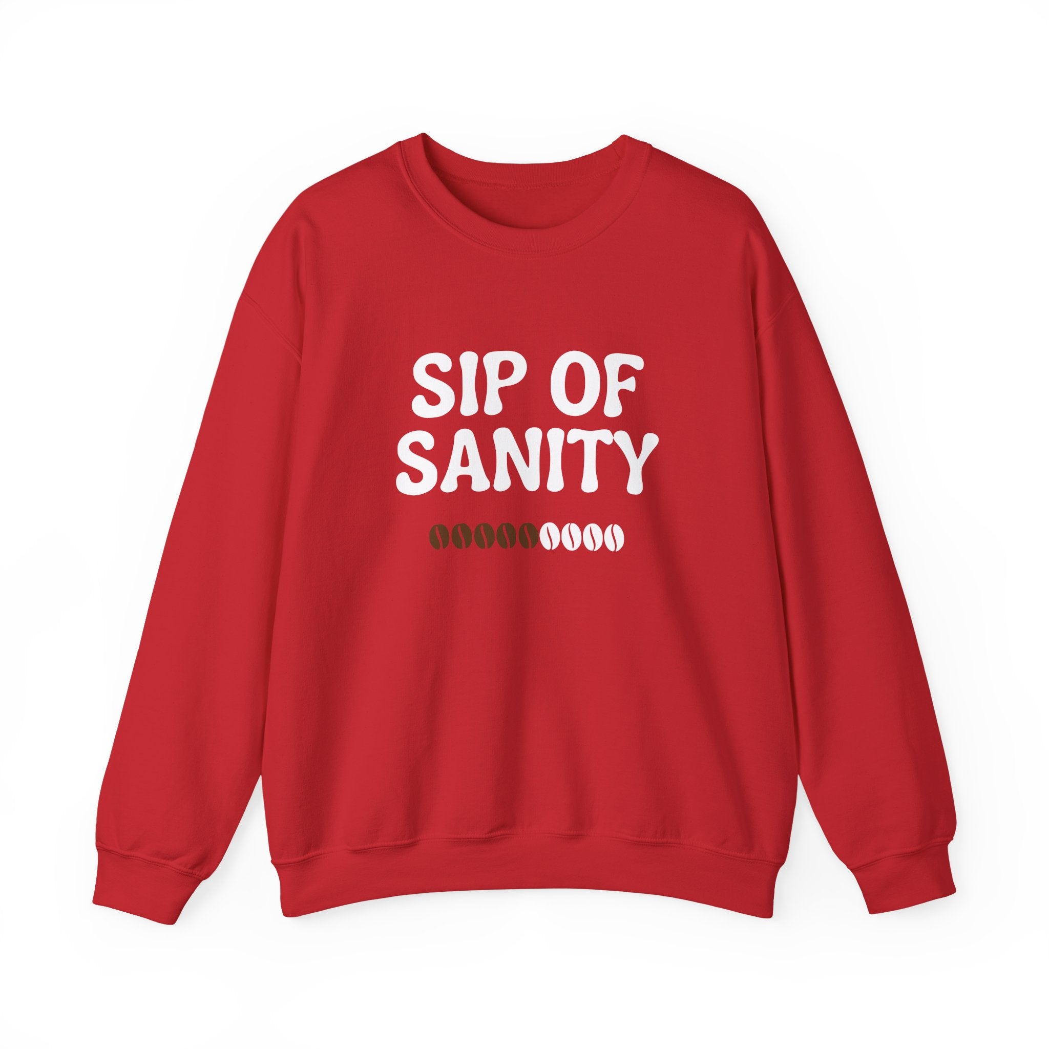 Sip Of Sanity Funny Coffee Sweatshirt | Gildan 18000 Unisex Fleece Crewneck