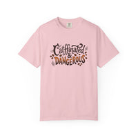 Catffinated & Dangerous Tee — Vintage Garment-Dyed Cat & Coffee T-Shirt