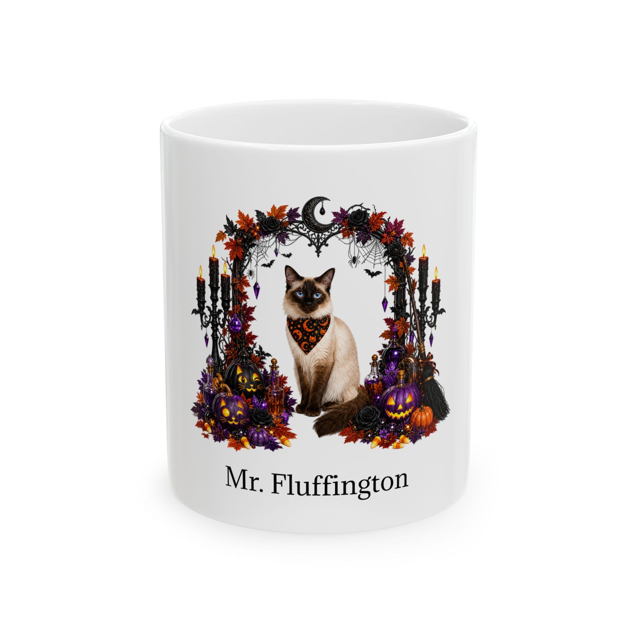 Personalized Balinese Cat Halloween Mug – Custom Name