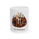 Personalized Canaan dog ceramic coffee mug with Halloween artwork and custom name — image 2