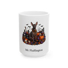Personalized Xoloitzcuintli dog Halloween mug, 15oz white ceramic, with custom pet name on front