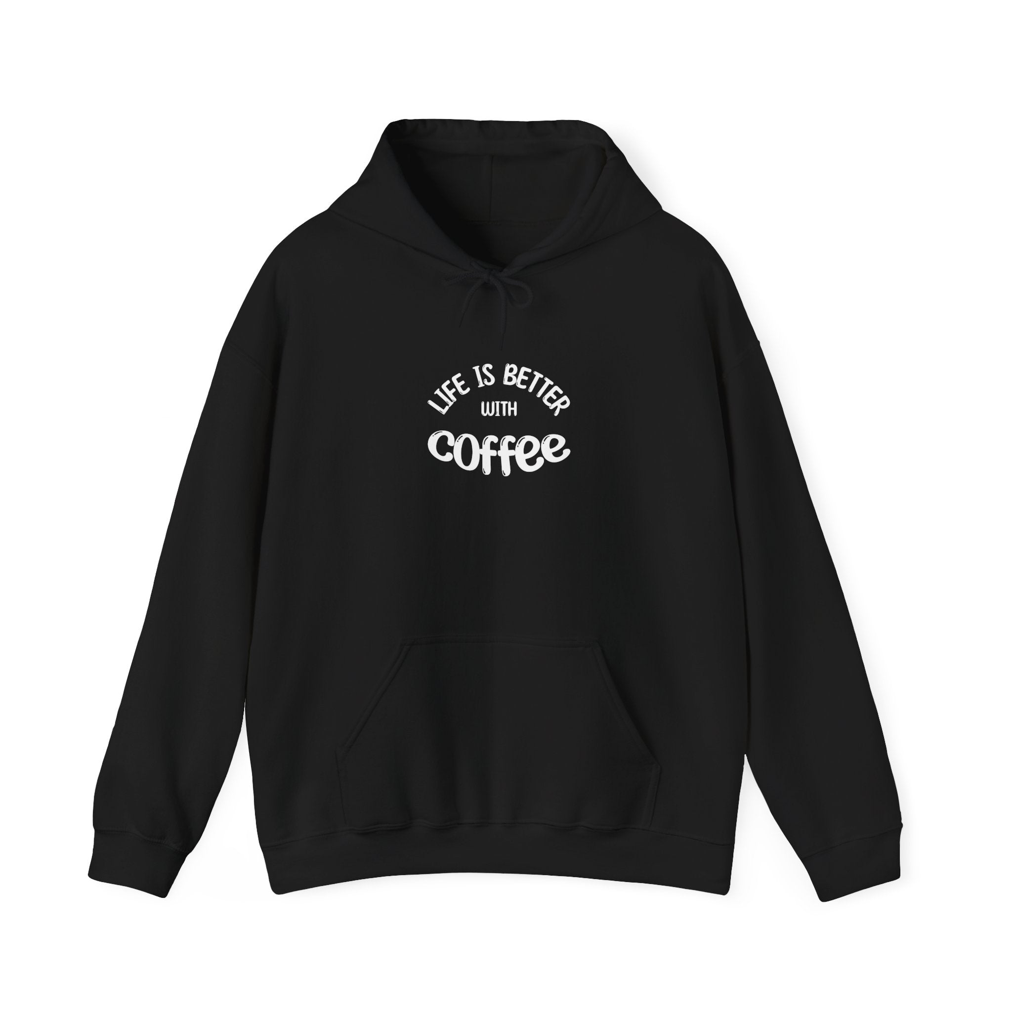 Life Is Better With Coffee Hoodie |  Aesthetic Coffee Lover Gift | Cozy Minimalist Hooded Sweatshirt