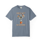 Coffee Dog T-Shirt — "Decaf? That Feels Personal." Funny Coffee Lover Tee