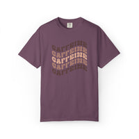 Caffeine Wave T-Shirt | Retro Caffeine Wave T-Shirt | Comfort Colors 1717 | Wavy Text Coffee Lover Gift