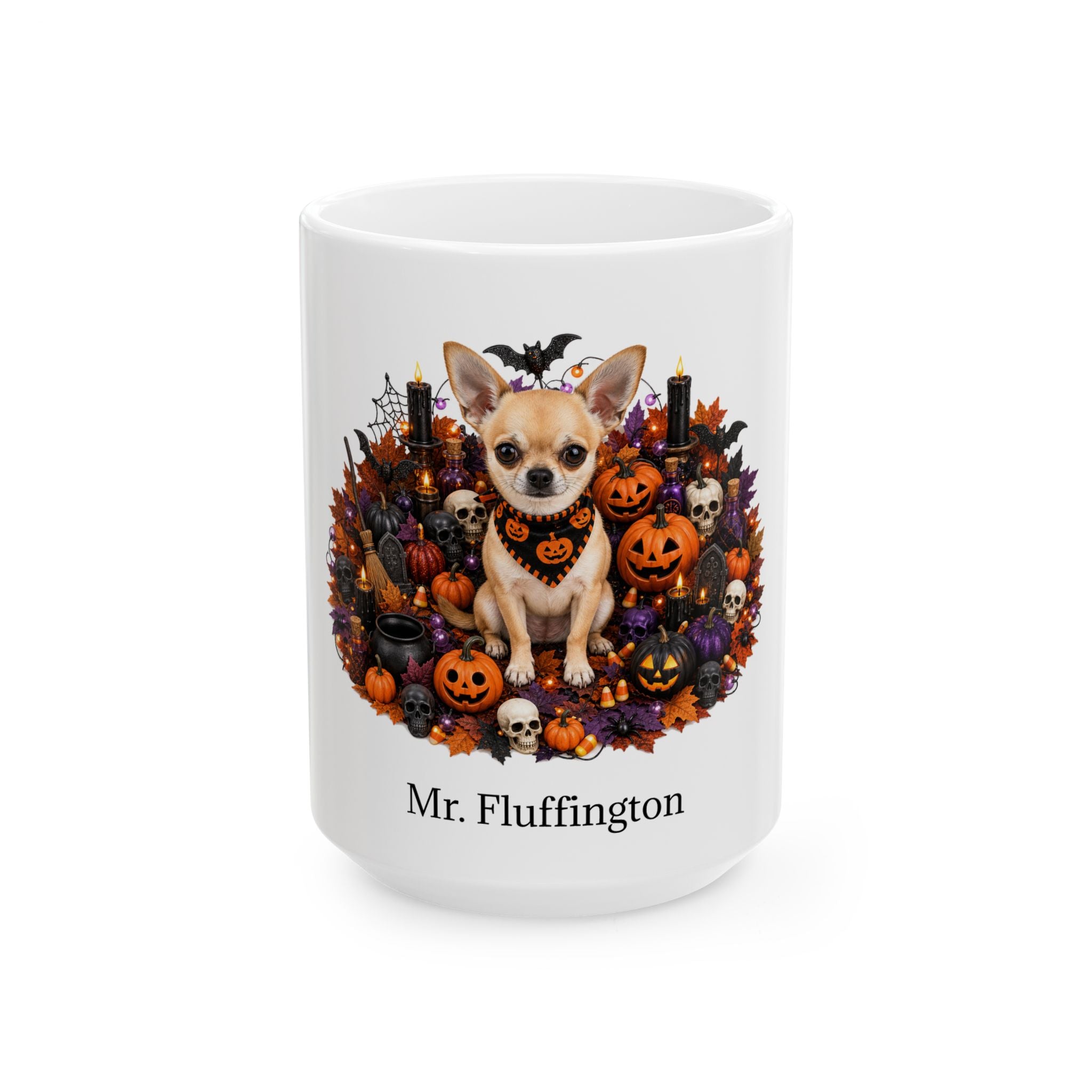 Personalized Chihuahua Halloween mug, alternate product view