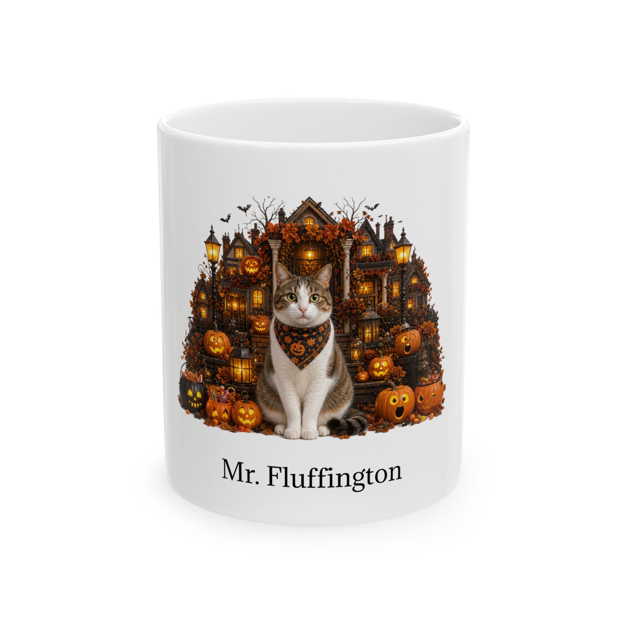 Personalized Domestic Shorthair Cat Halloween Mug – Custom Name