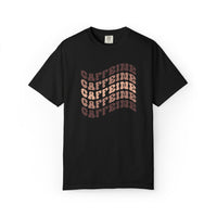Caffeine Wave T-Shirt | Retro Caffeine Wave T-Shirt | Comfort Colors 1717 | Wavy Text Coffee Lover Gift